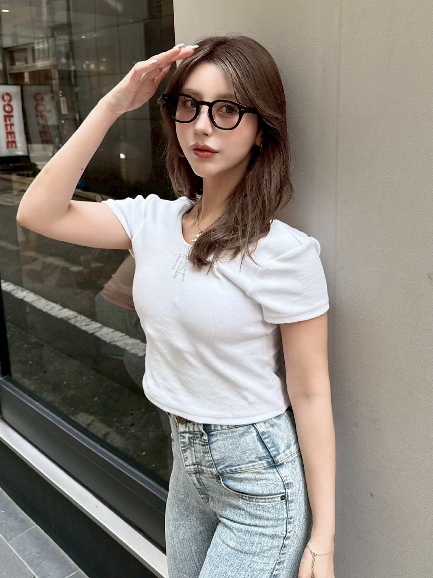 High waist skinny denim