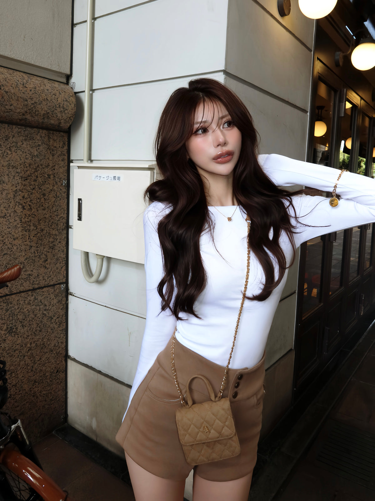 【予約】Quilted leather logo mini bag(11月上旬発送予定)
