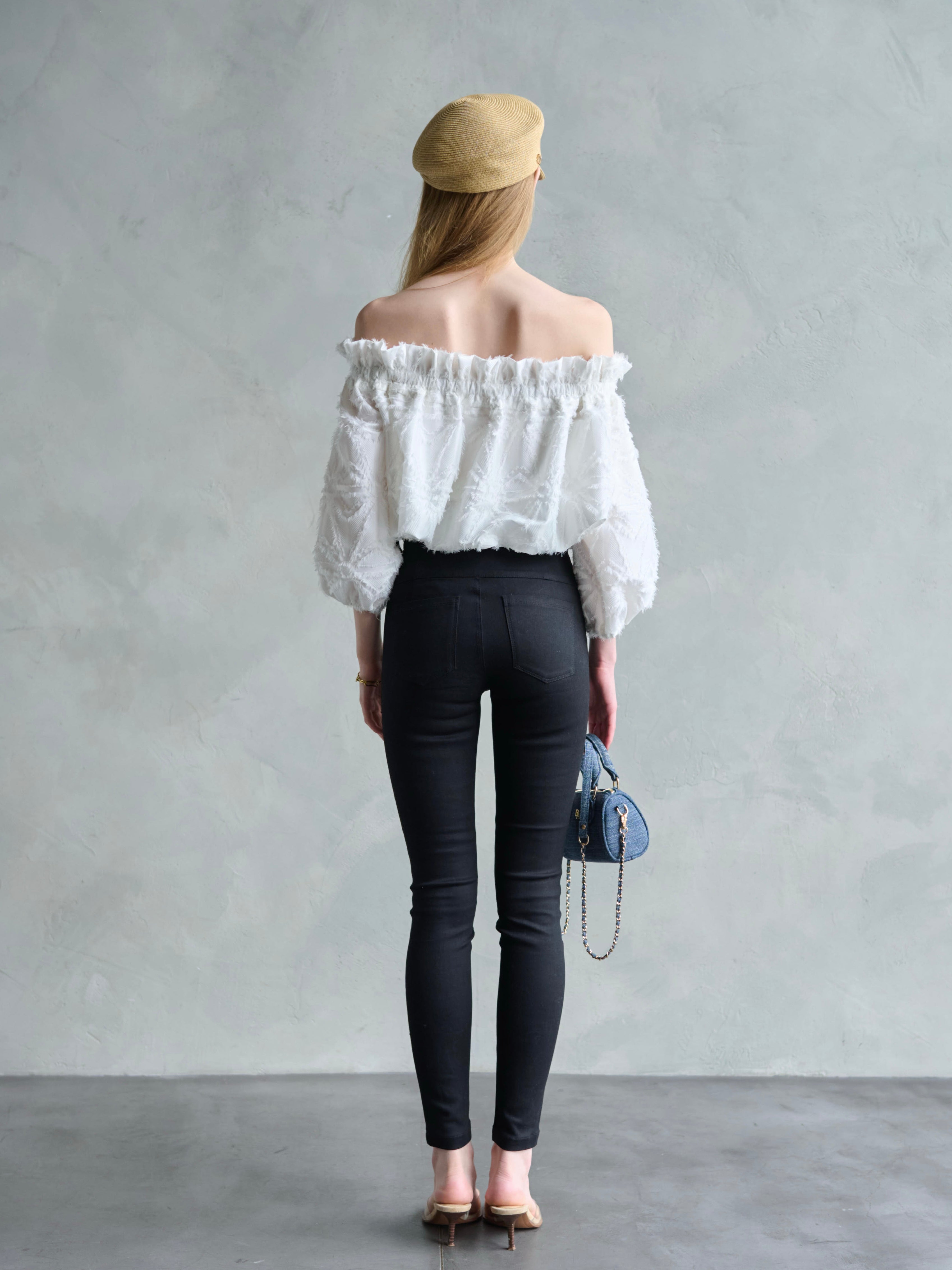 DD motif high waist skinny denim