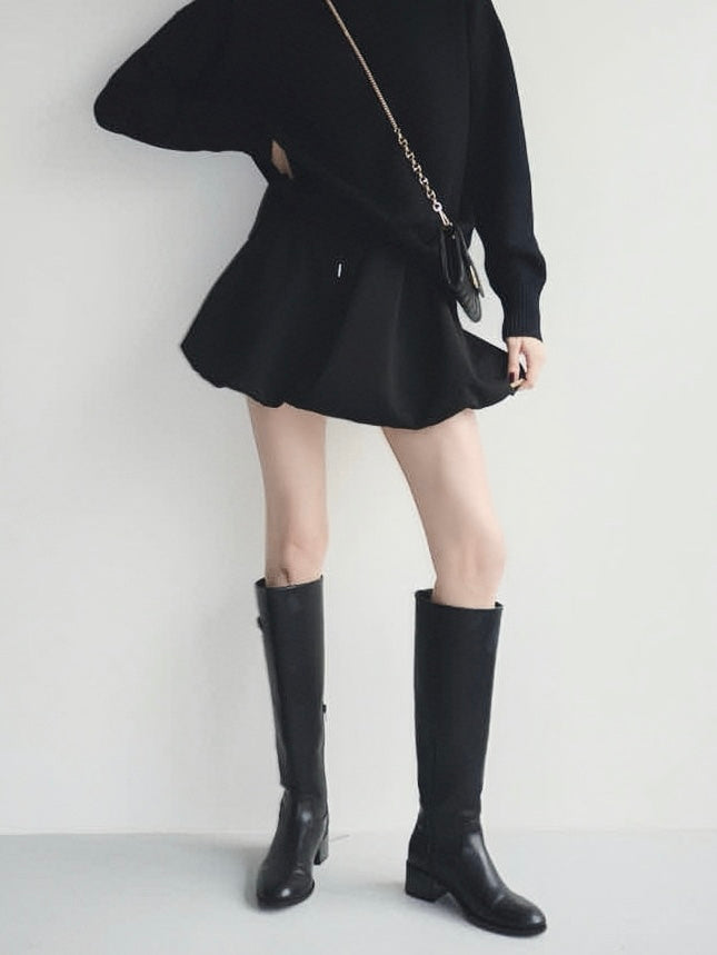 Sweat balloon mini skirt