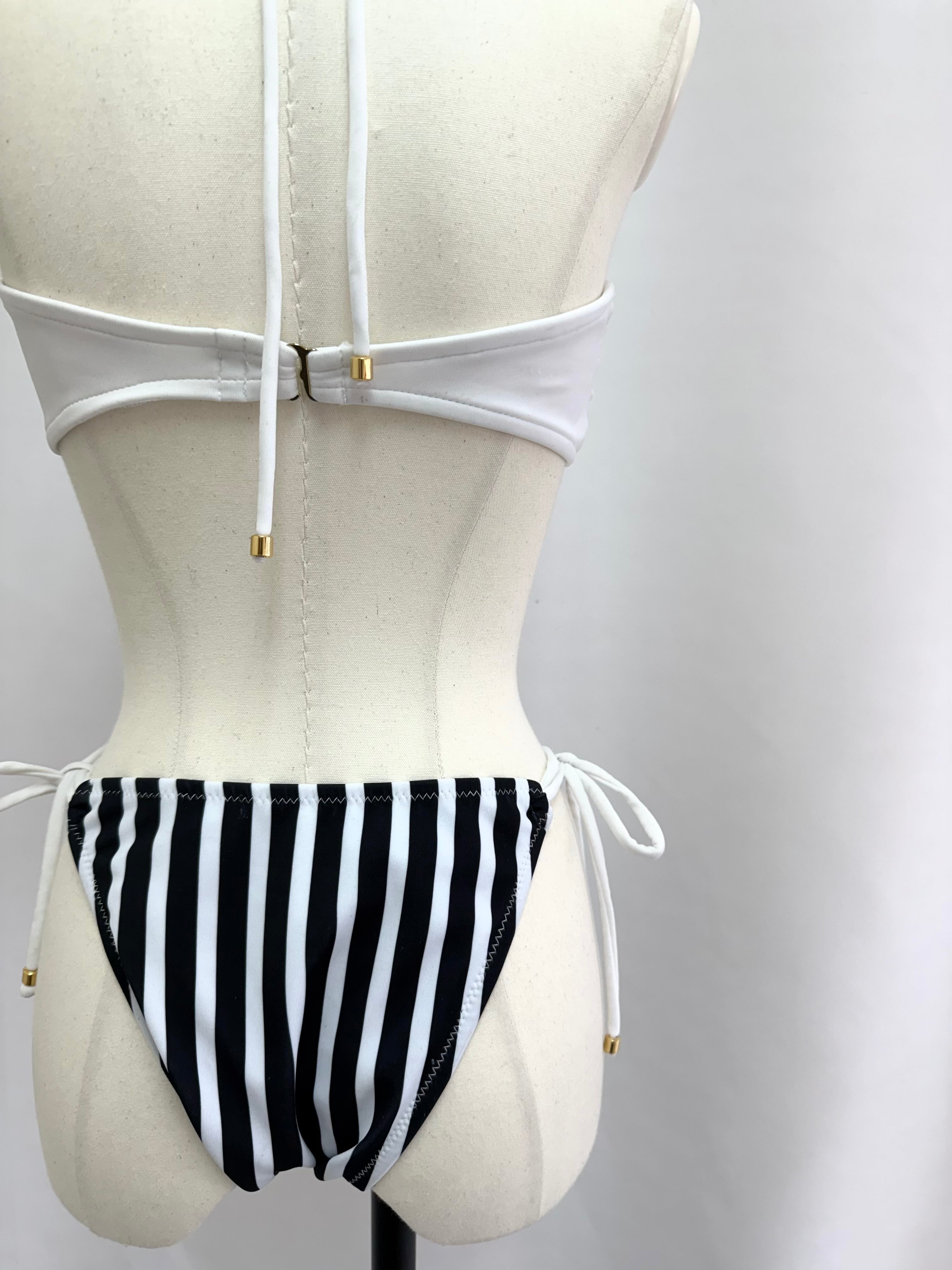 Logo plate bandeau swim wear