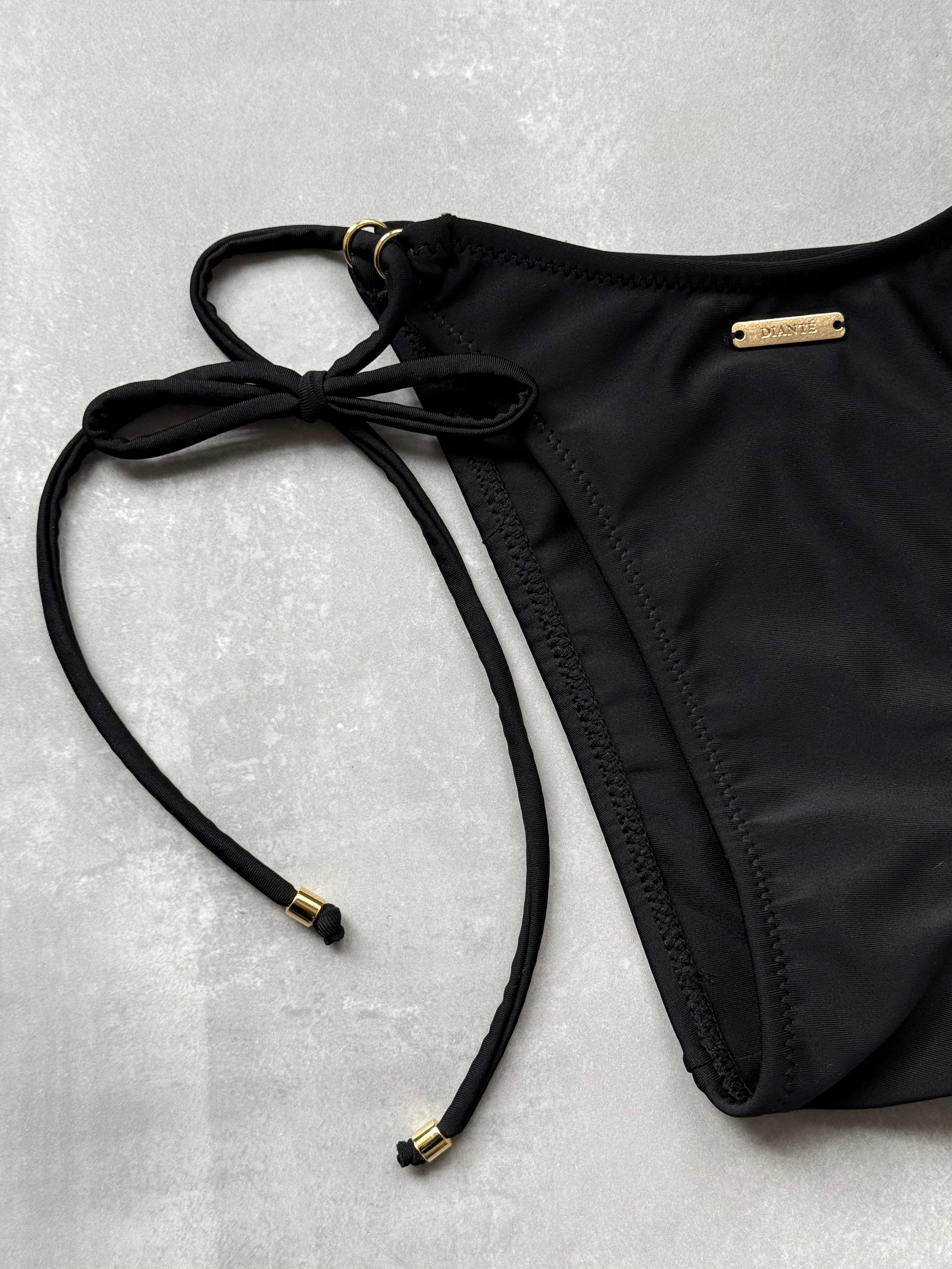 Logo plate bandeau swim wear