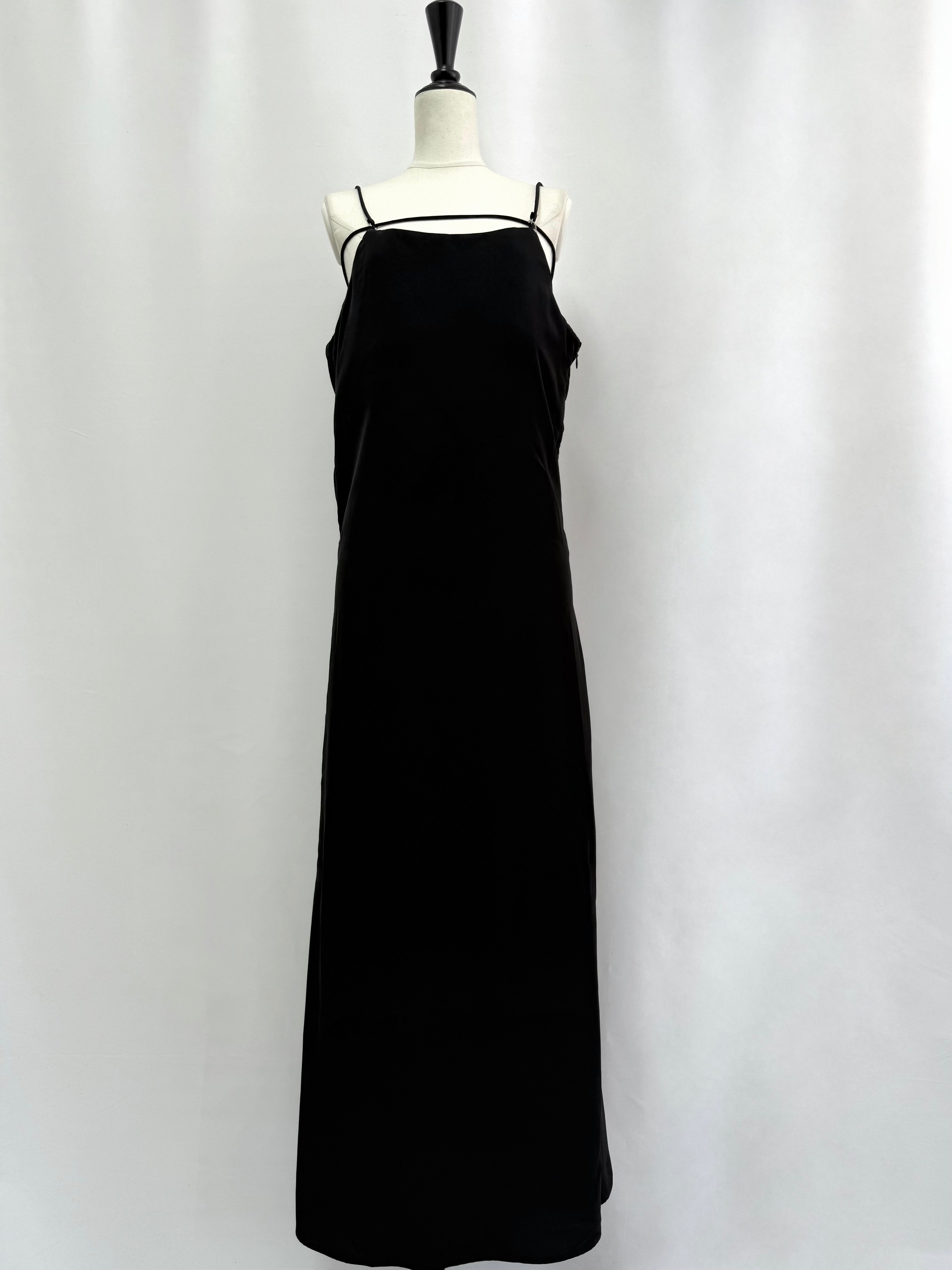 Cross strap maxi dress with inner bra