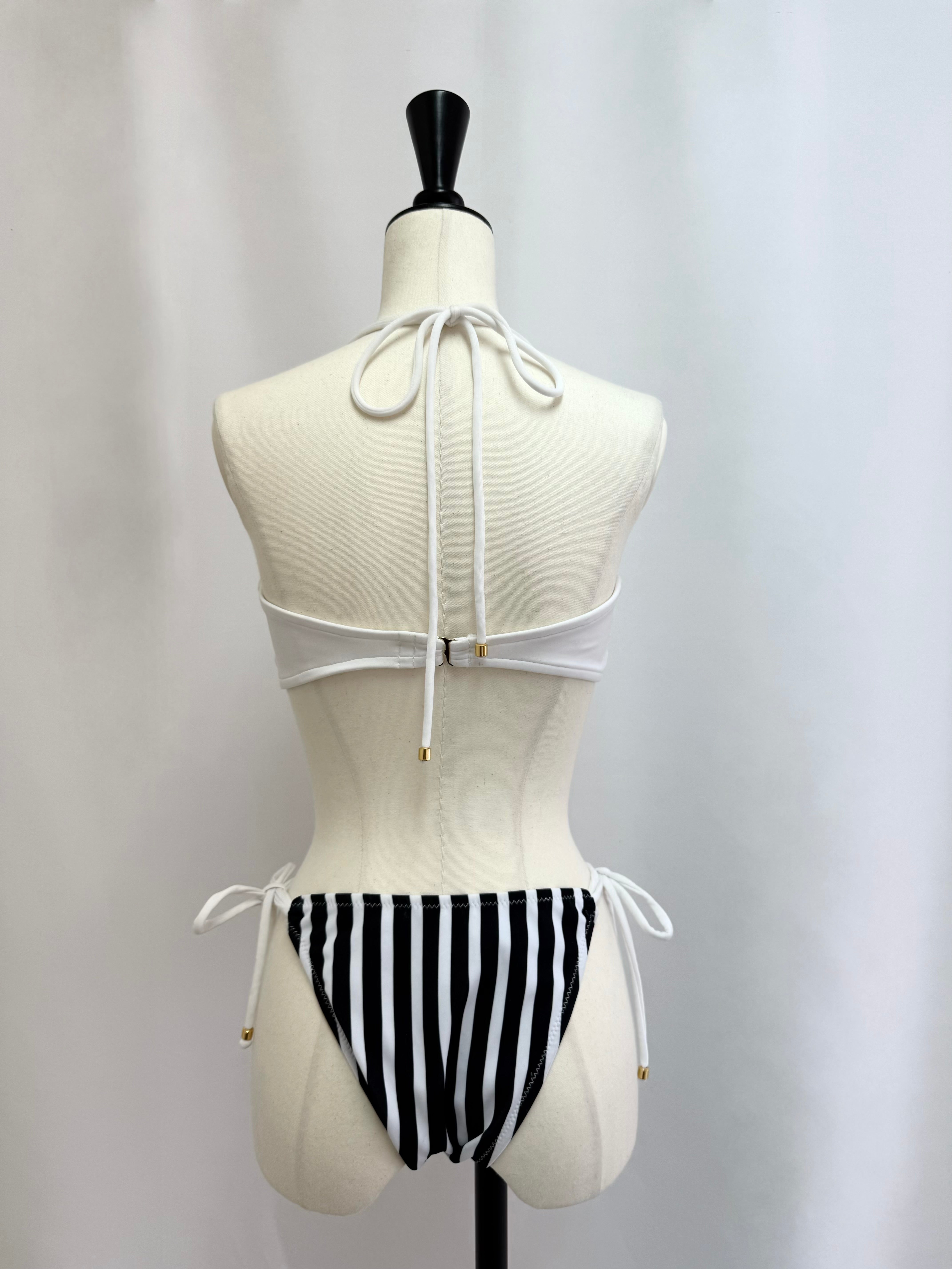 Logo plate bandeau swim wear