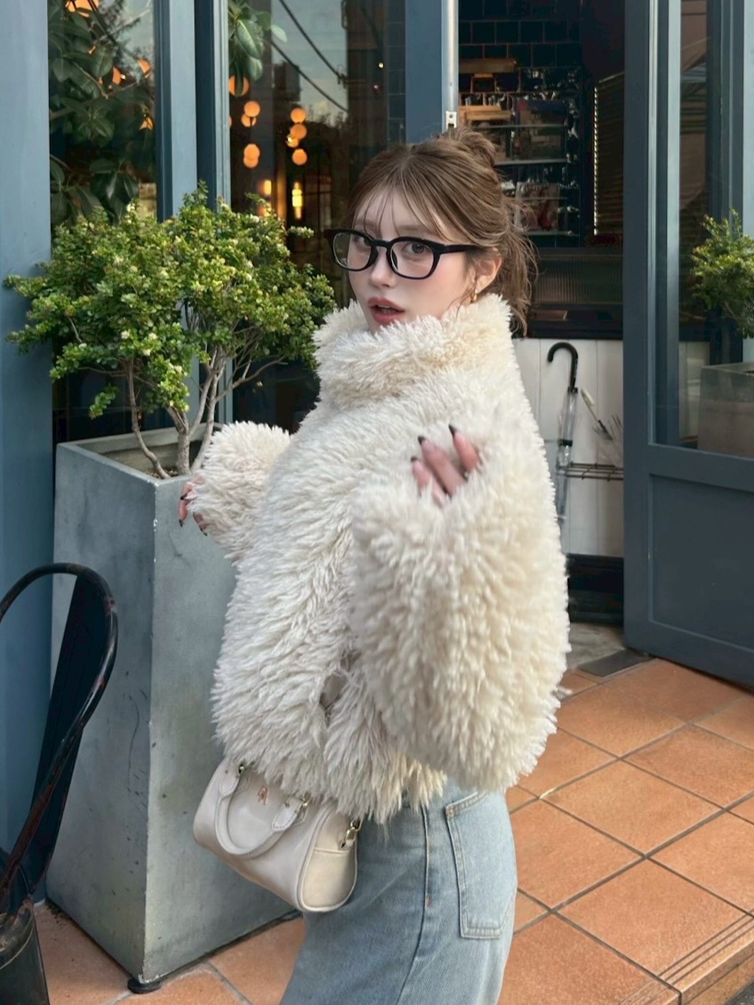 ジャケット・アウター DIANTE FLUFFY BOA CROPPED BLOUSON Fluffy boa cropped blouson | DIANTÉ (ディアンテ)公式通販サイト