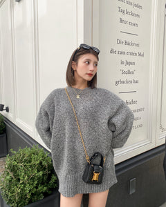 Melange loose knit