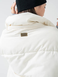 Hoodie down vest jacket