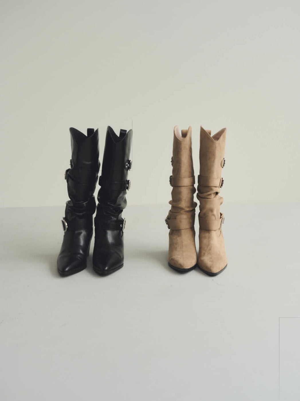 【予約】Triple strap middle boots(9月下旬発送予定)