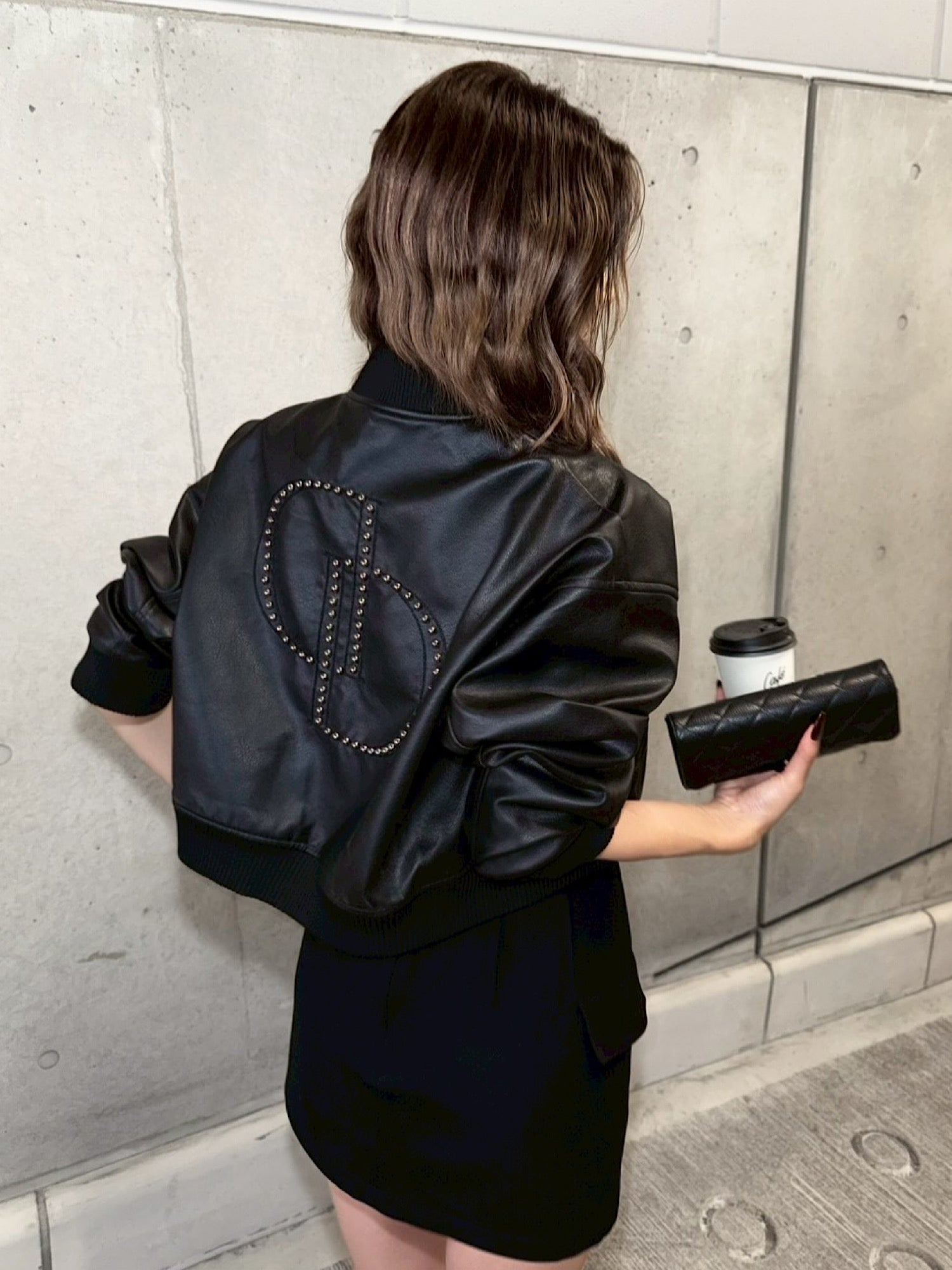 【予約】DD studs eco leather blouson(11月下旬〜中旬発送予定)