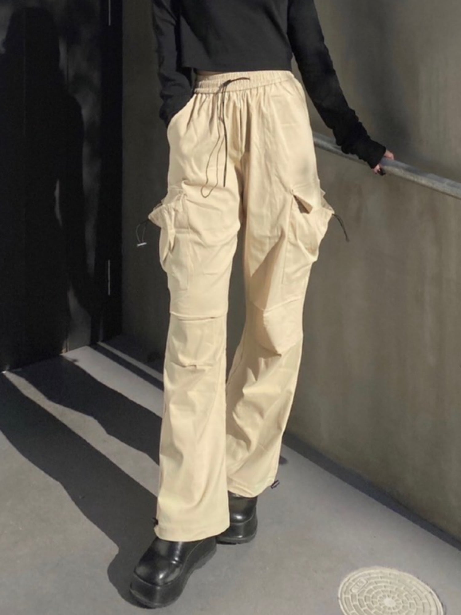 Drawstring cargo pants