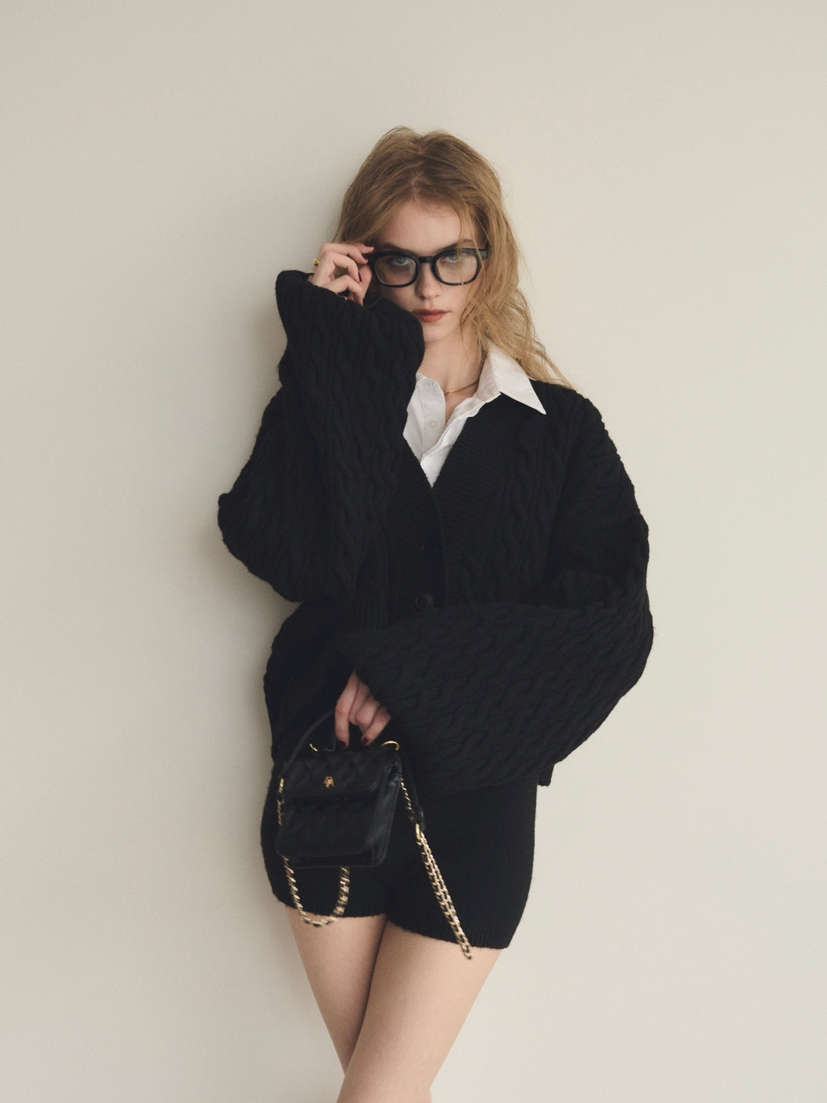 【予約】Bulky cable knit cardigan(SETUP着用可)(9月下旬発送予定)