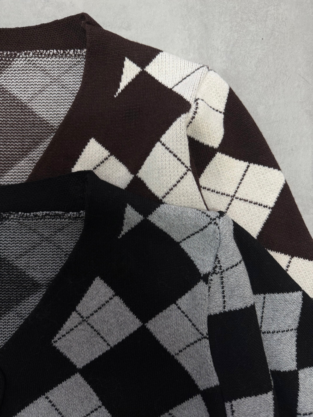 【予約】Argyle short cardigan(10月下旬〜11月上旬発送予定)