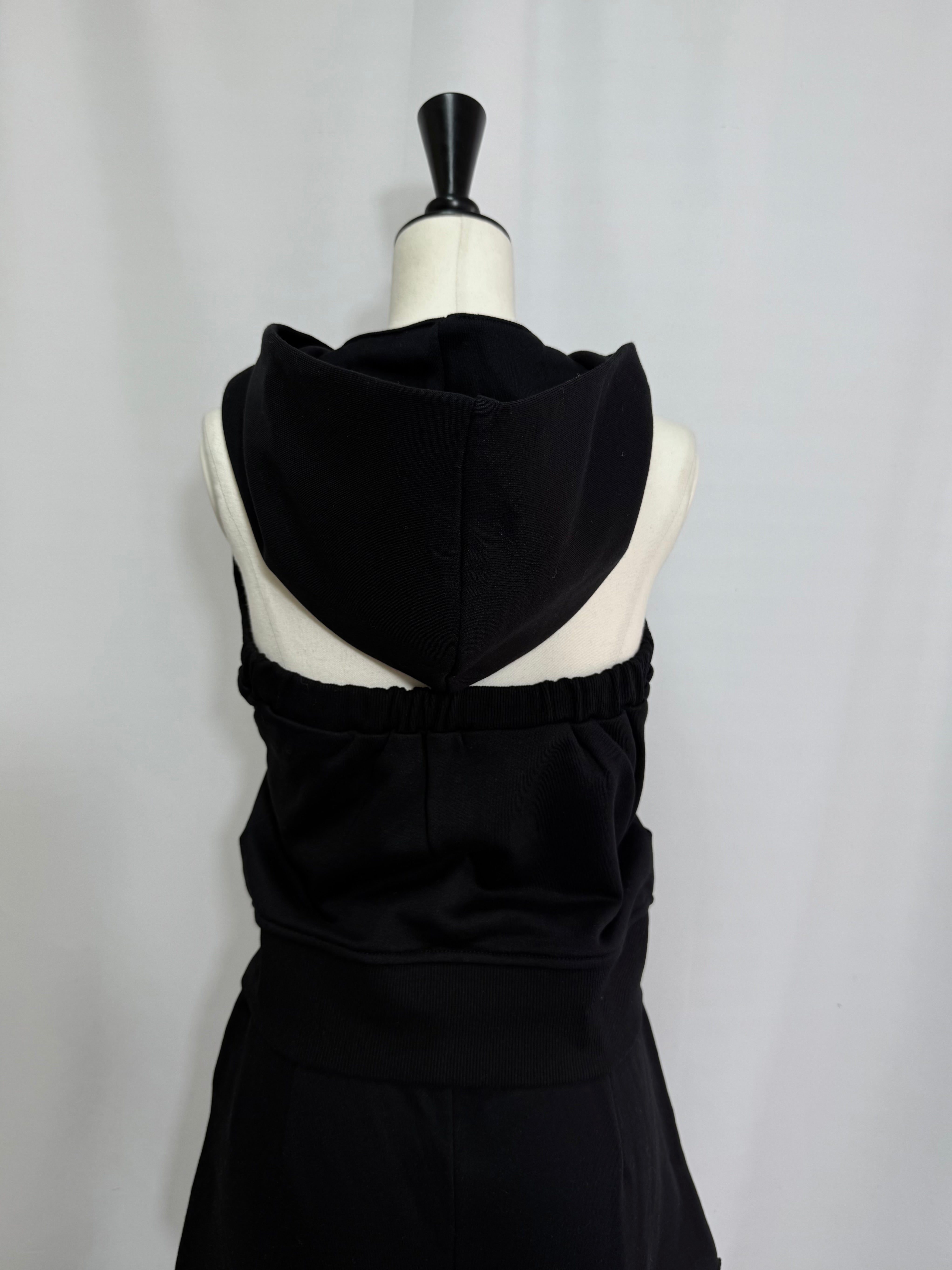 Sleeveless zip up sweat hoodie(SETUP着用可)