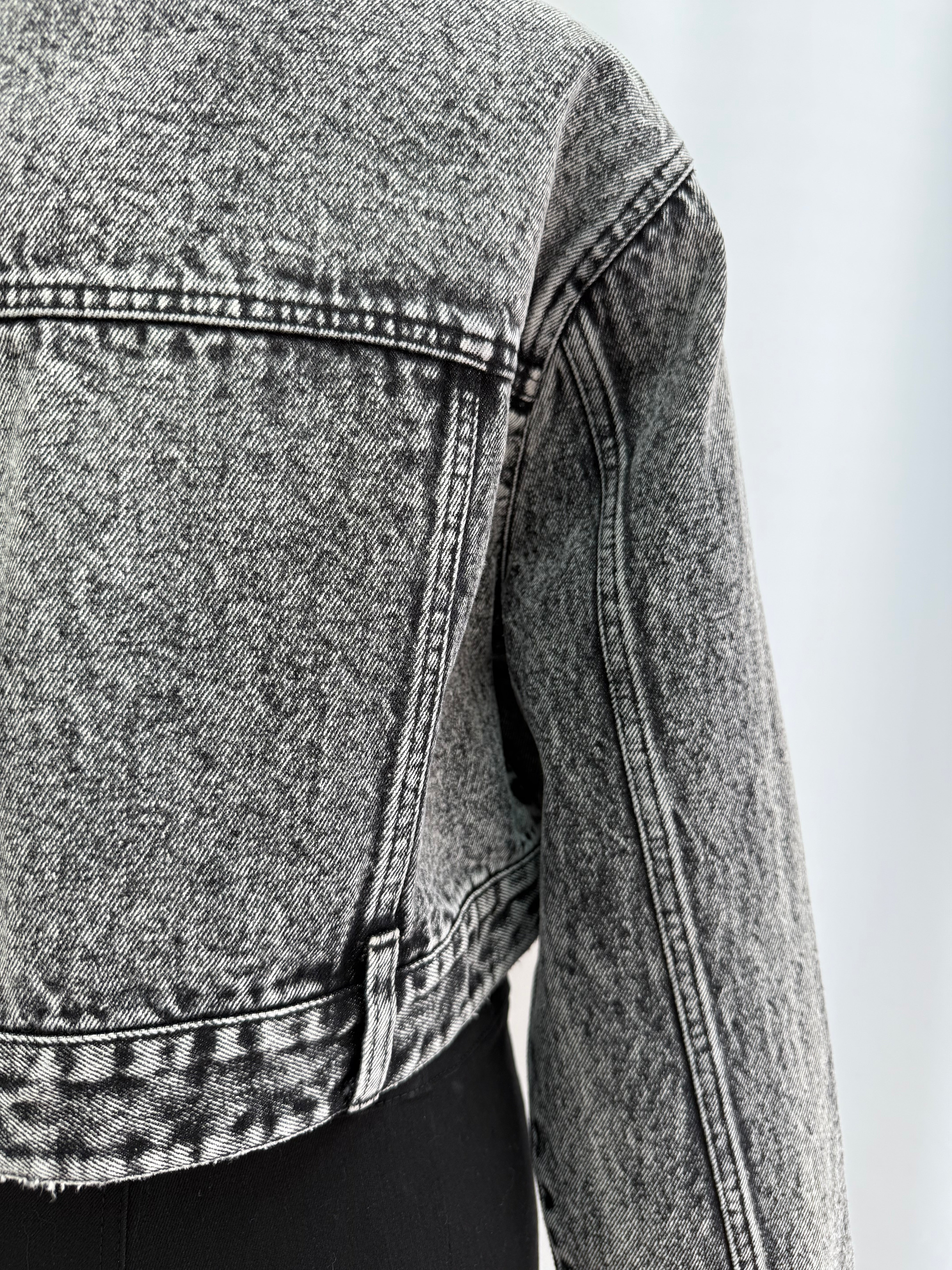 Fade denim zip up jacket