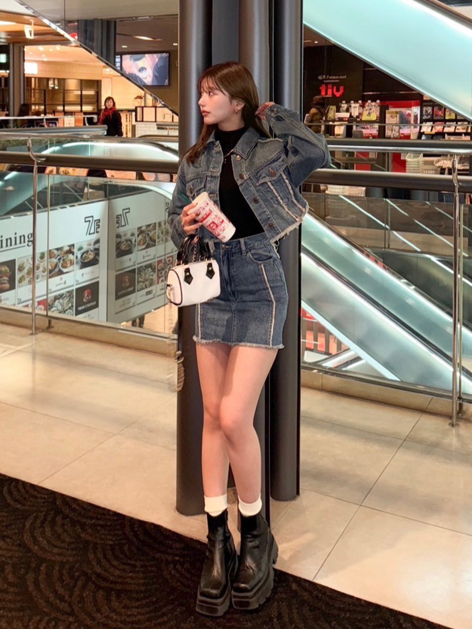 Fringe denim mini skirt | DIANTÉ (ディアンテ)公式通販サイト