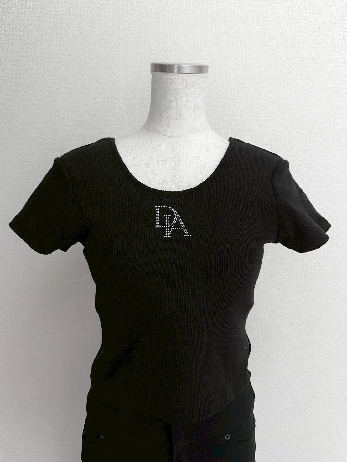 トップス HTH glitter cropped tee black glitter cropped tee – YZ
