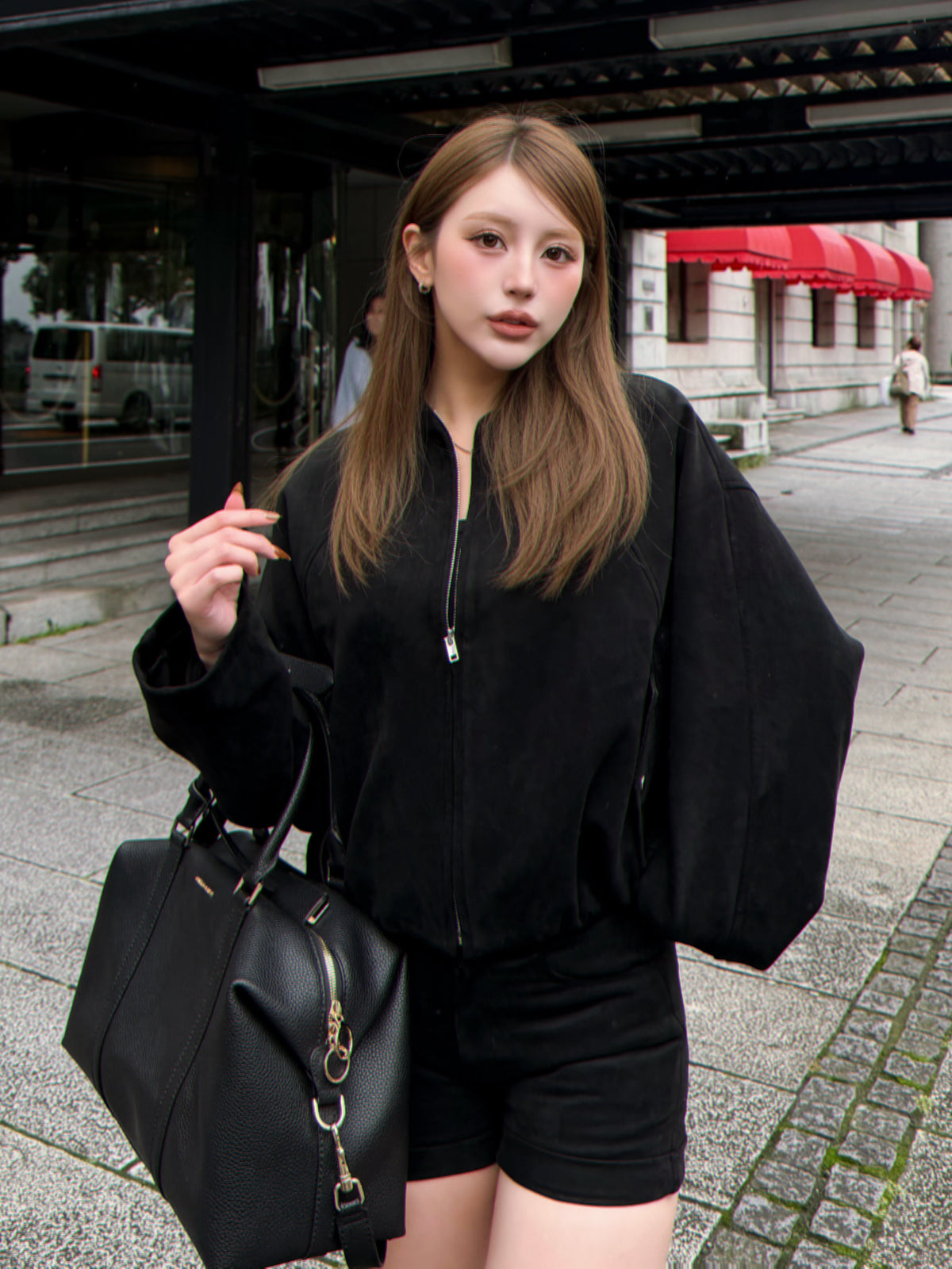 Eco suede shorts(SETUP着用可)