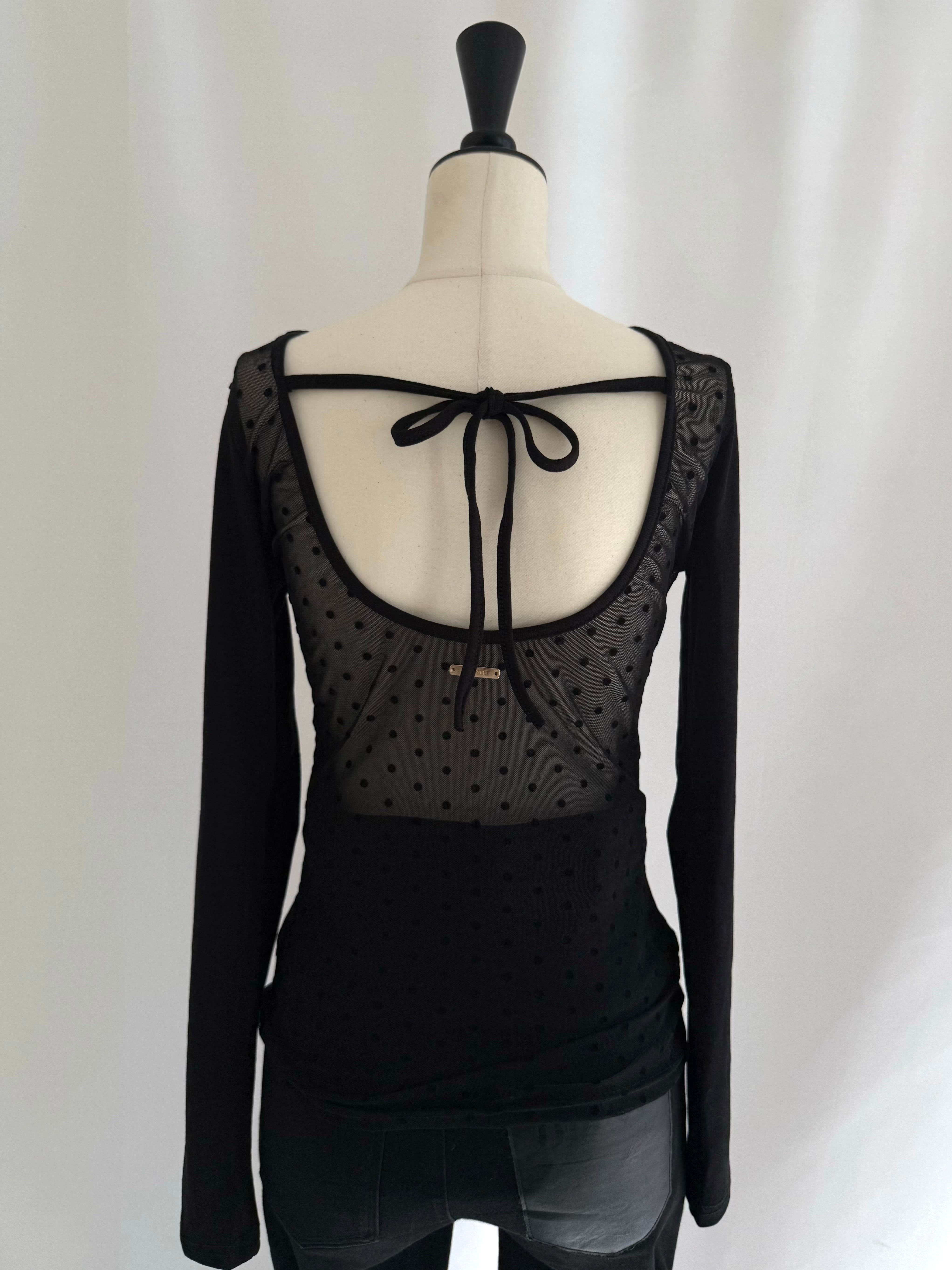 Back sheer long sleeve Tee