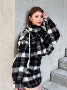 Shaggy mini skirt (SET UP着用可）