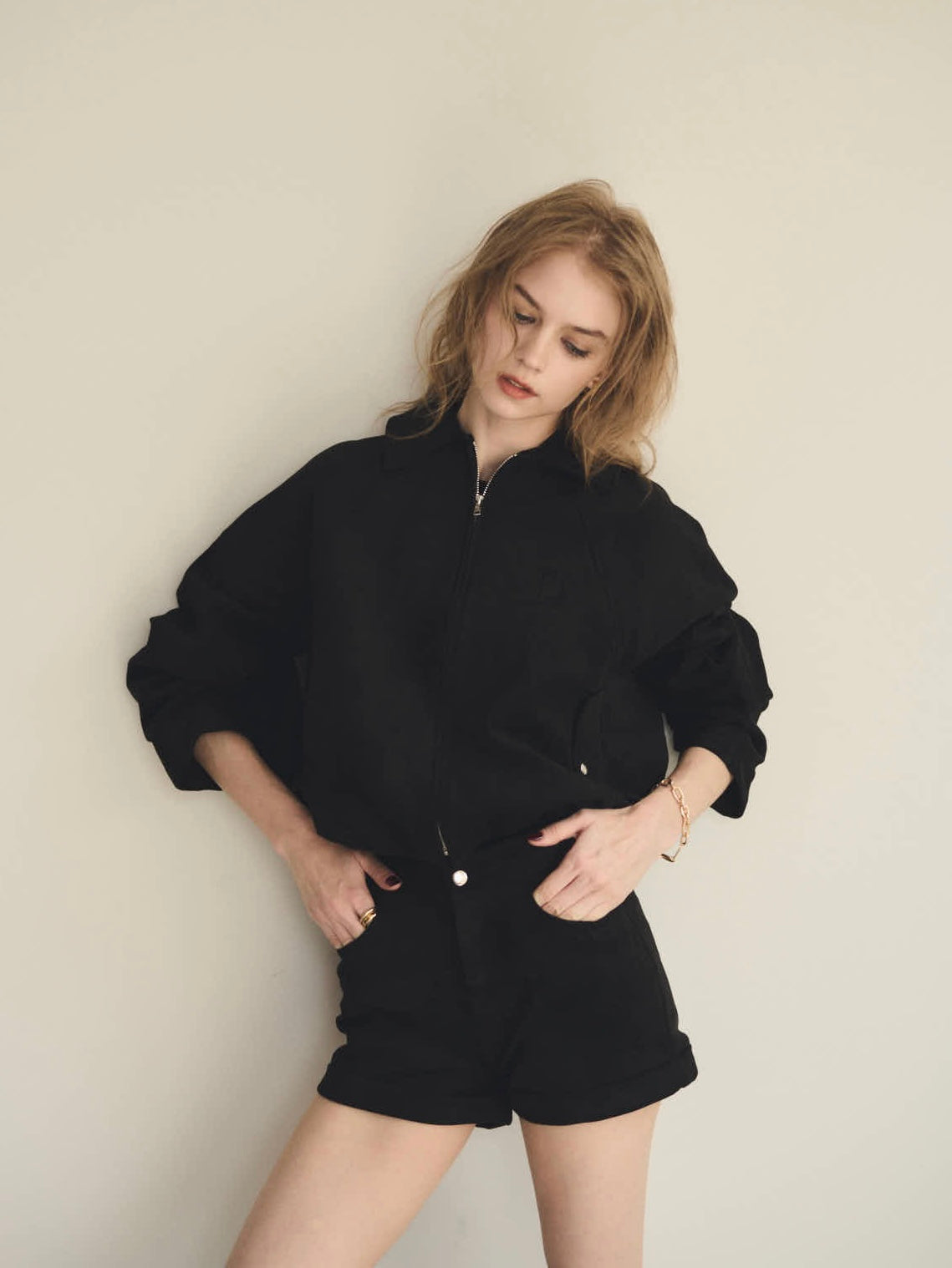 Eco suede raglan sleeves blouson(SETUP着用可)