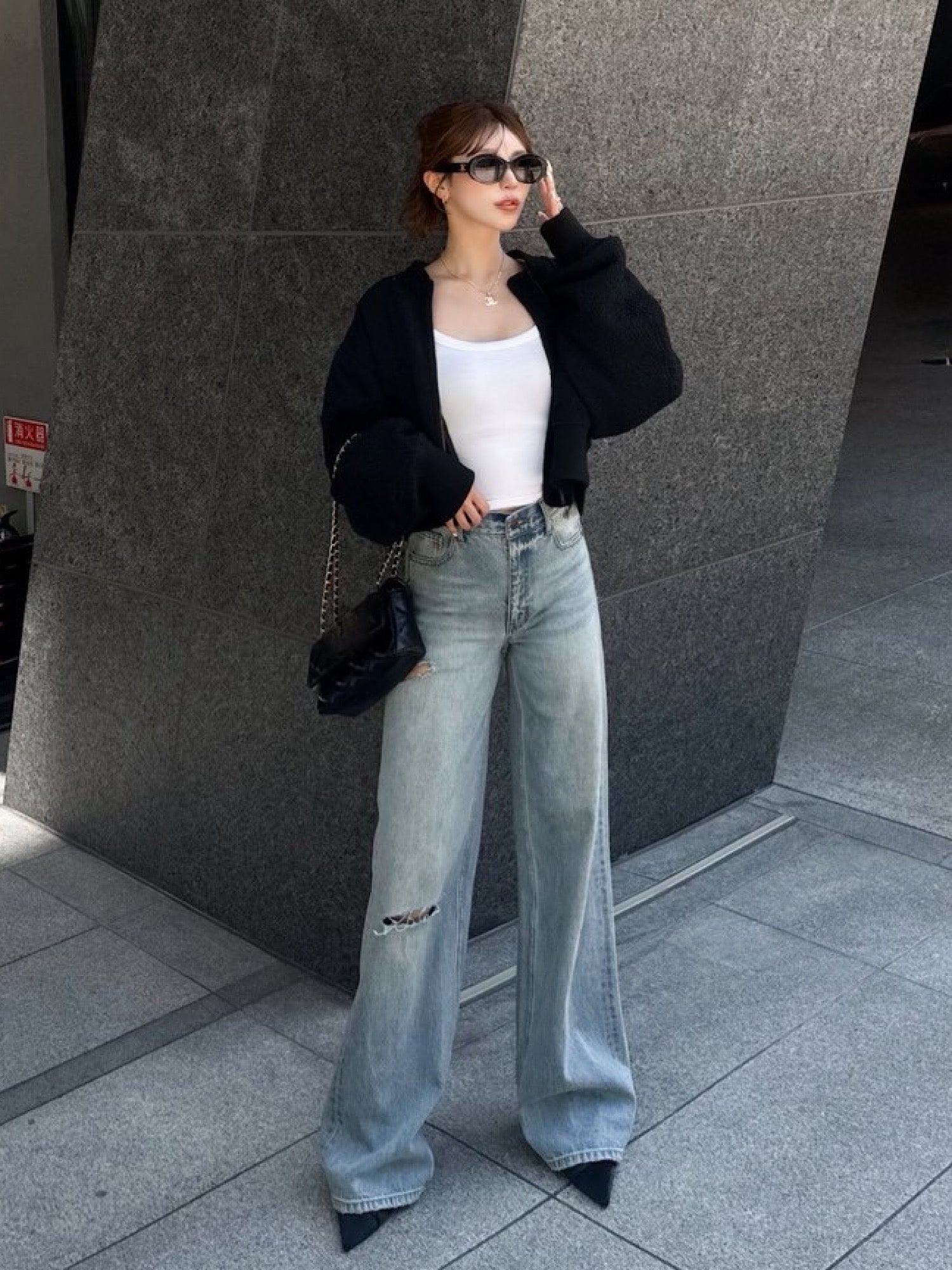 Classic tweed blouson