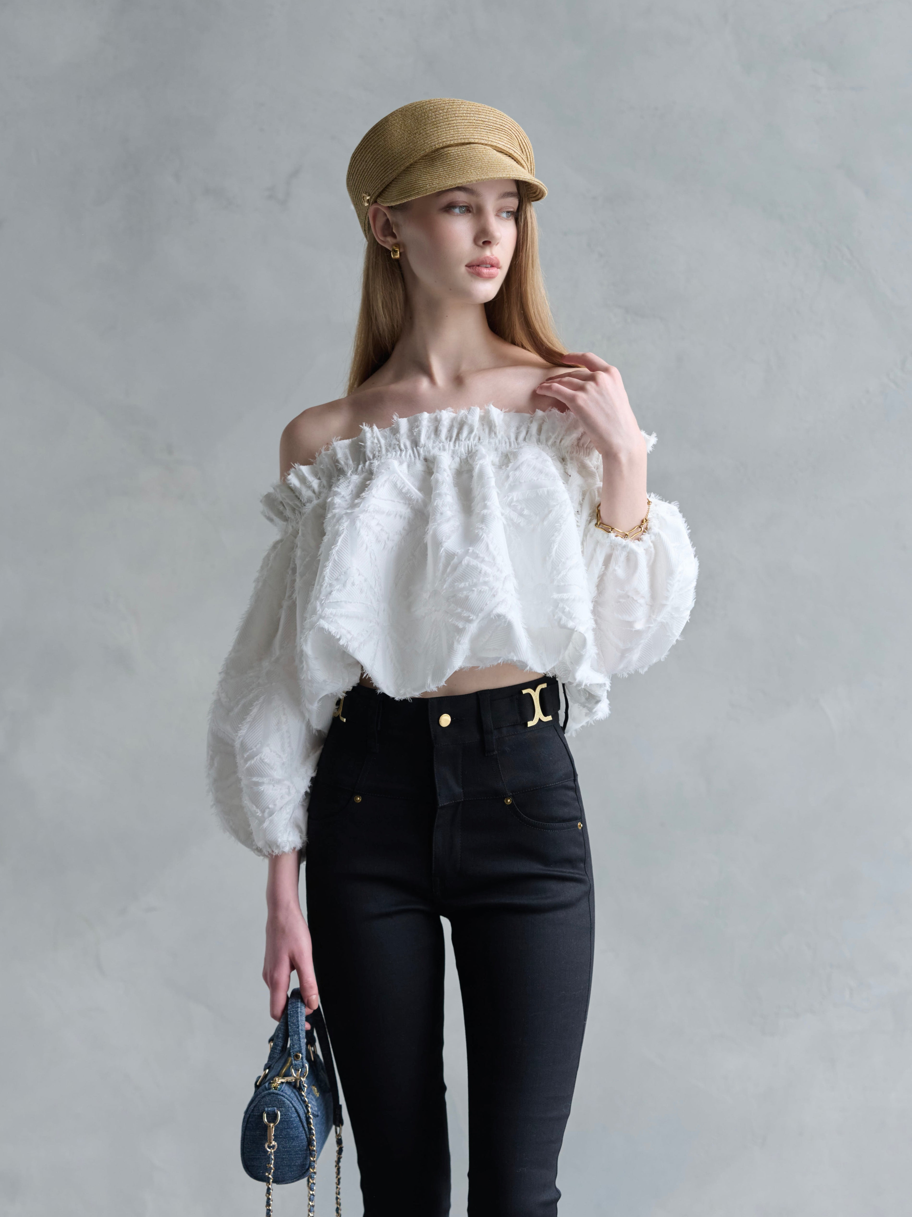 DD motif high waist skinny denim
