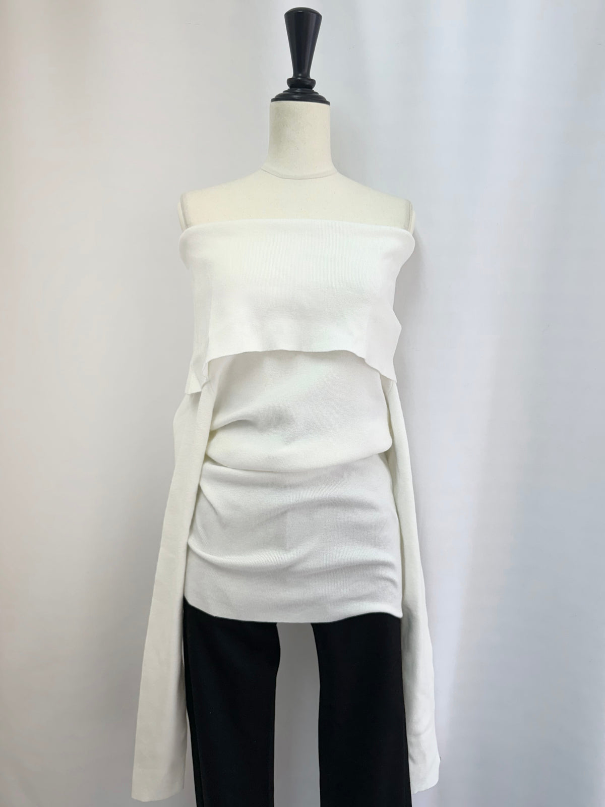 Loose flap off shoulder knit