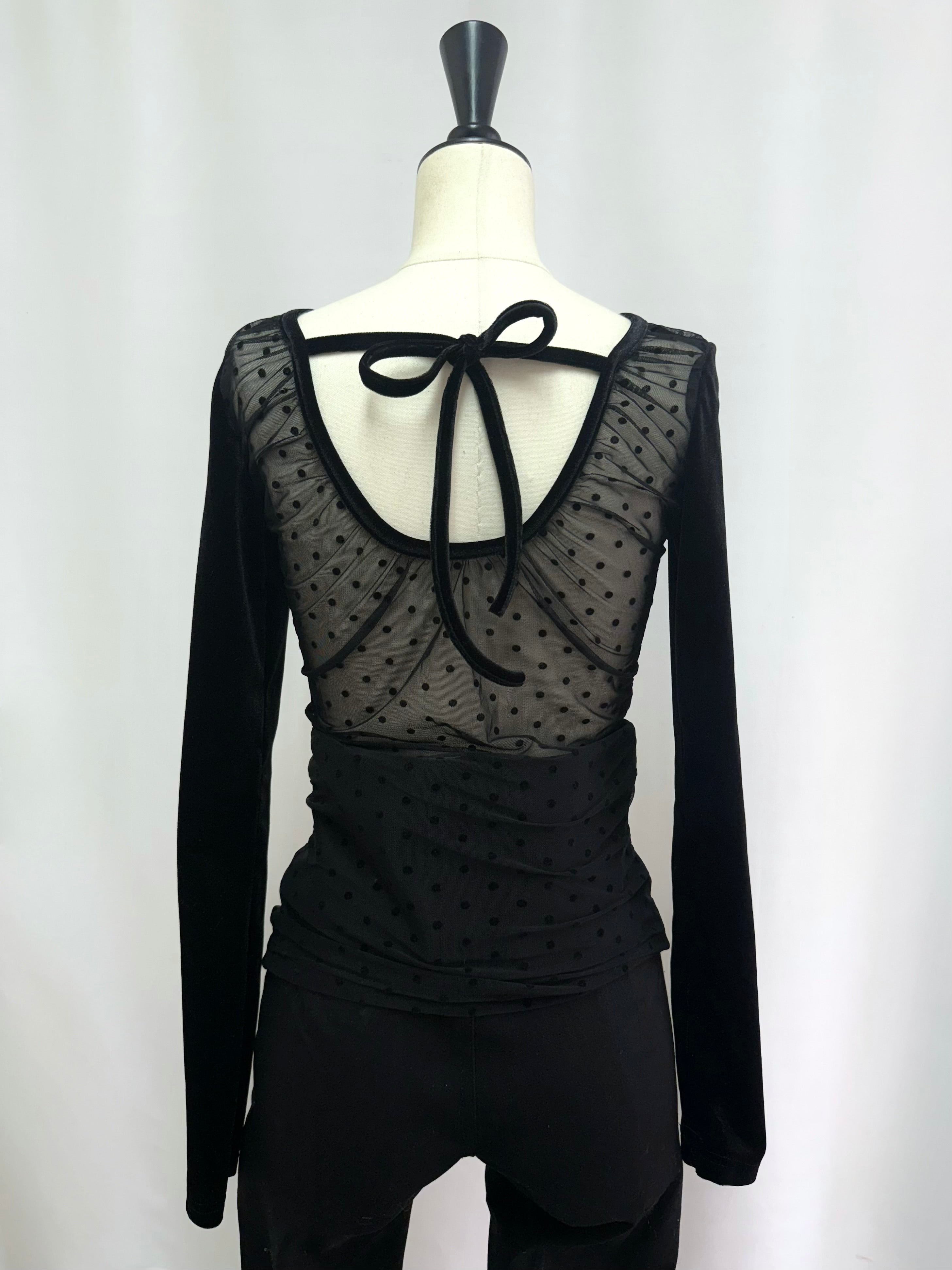 【予約】Back sheer velor tops(9月上旬発送予定)