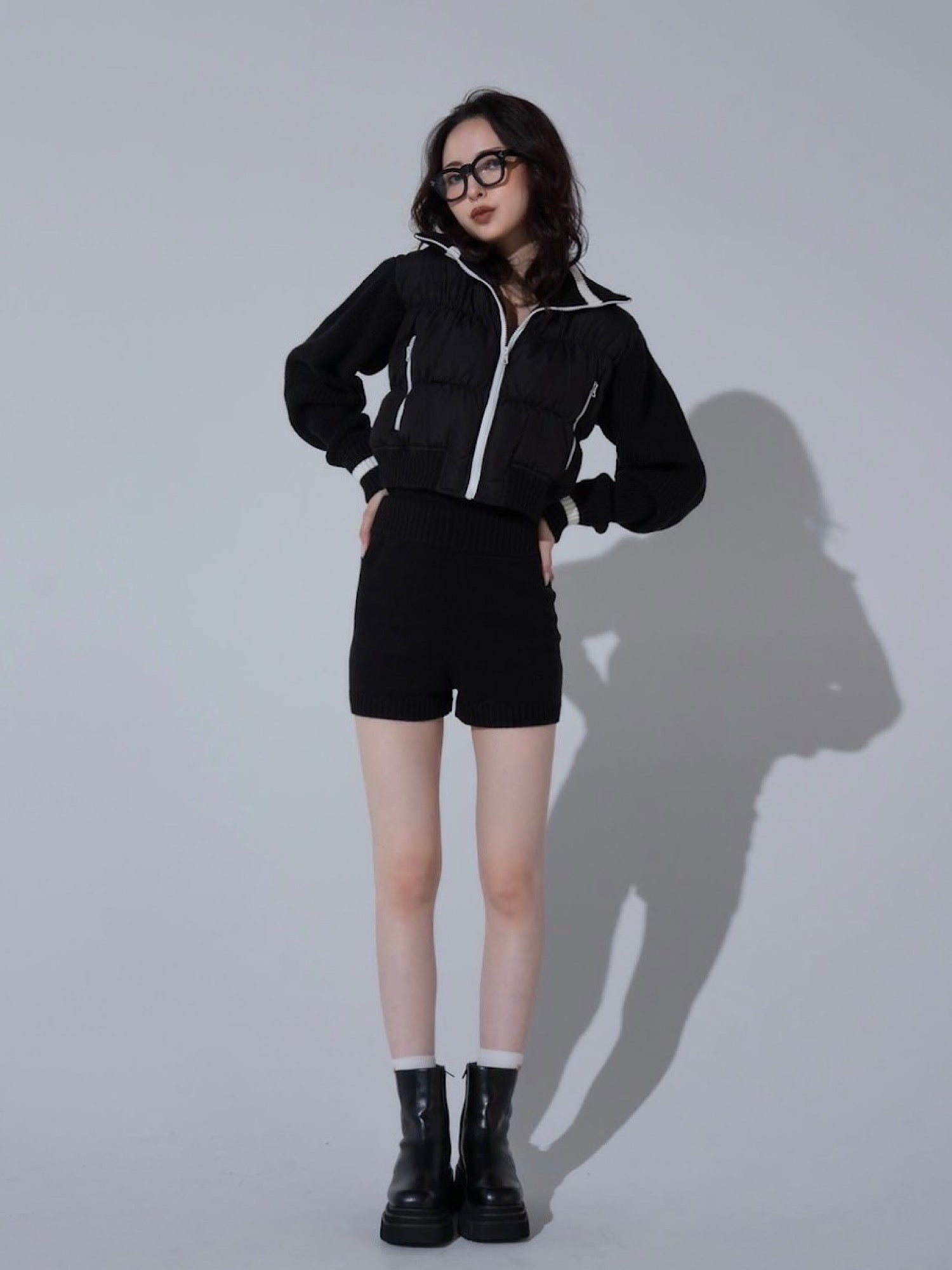 【予約】Square toe middle boots(10月下旬〜11月上旬発送予定)