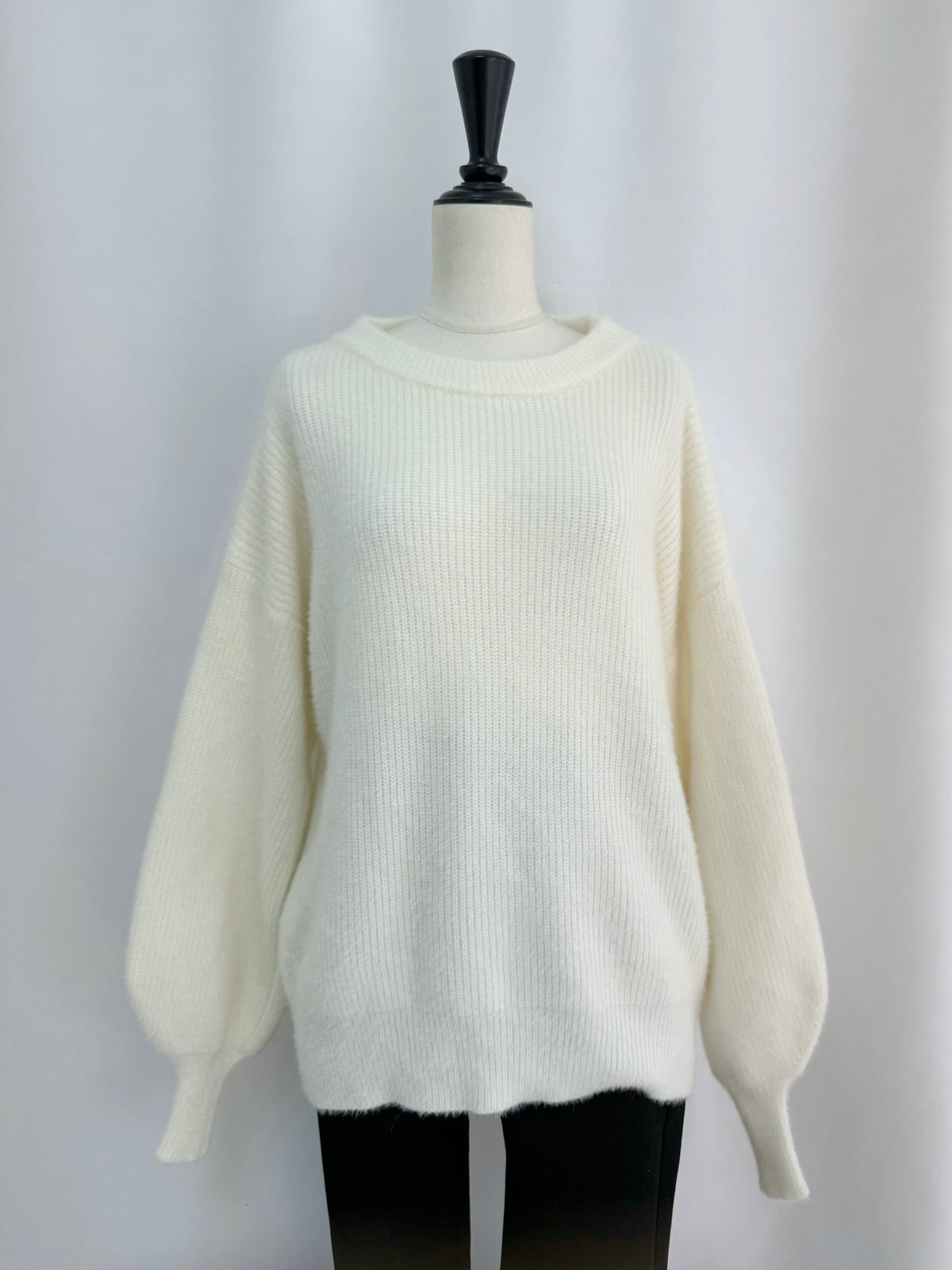 Fluffy loose rib knit