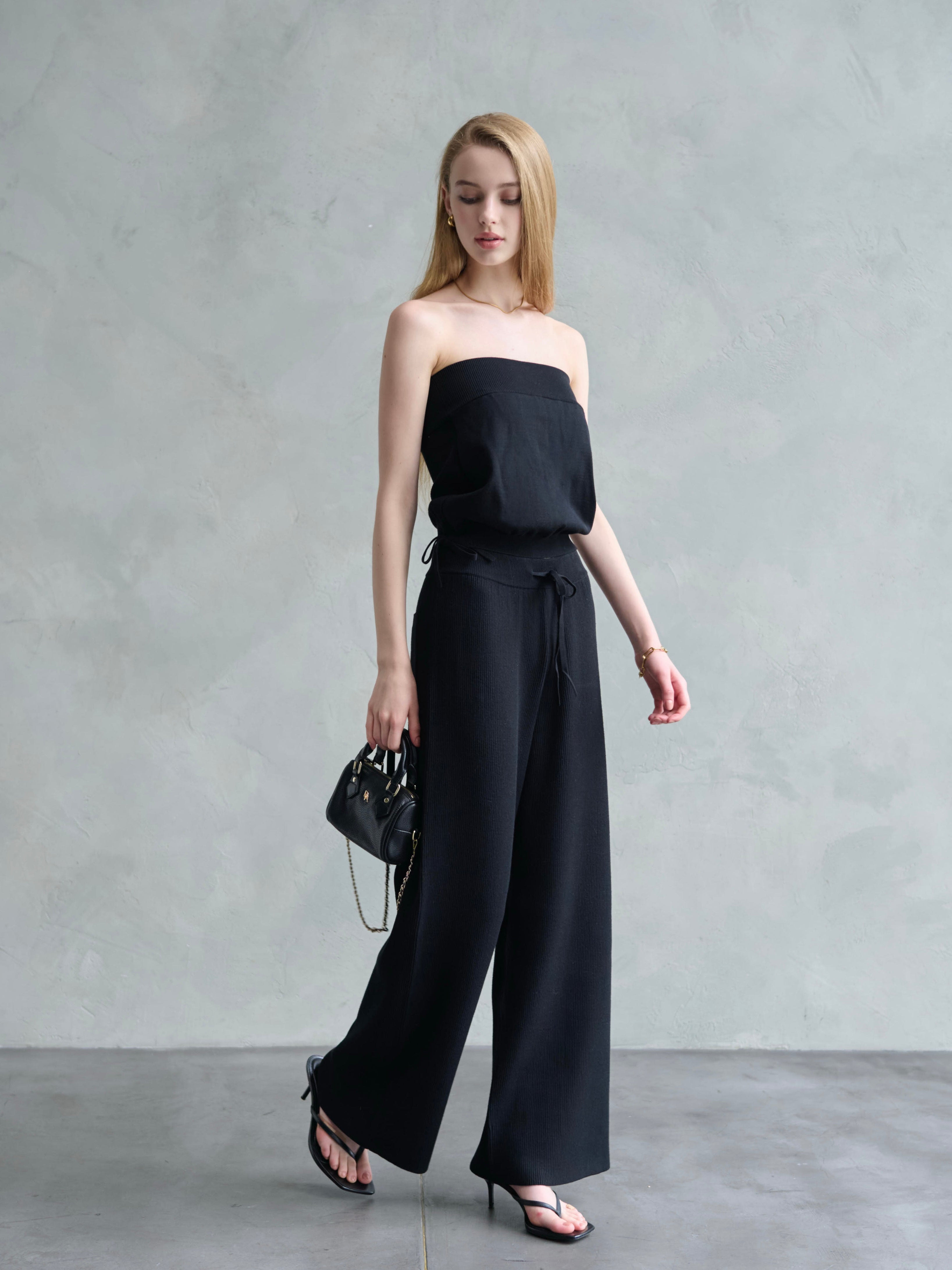 【予約】Bulky knit loose pants(SETUP着用可)(8月上旬発送予定)