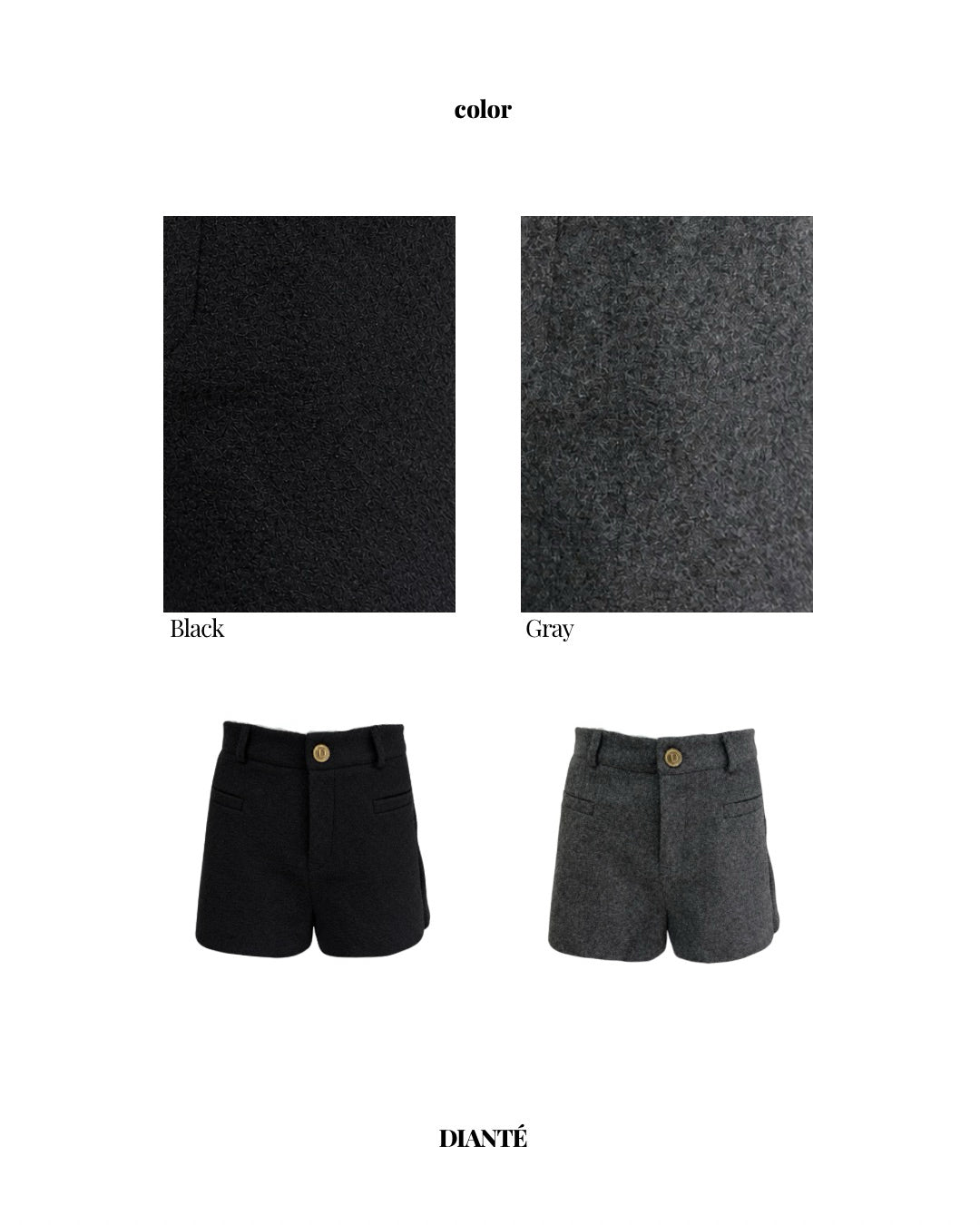 Front pocket warm shorts