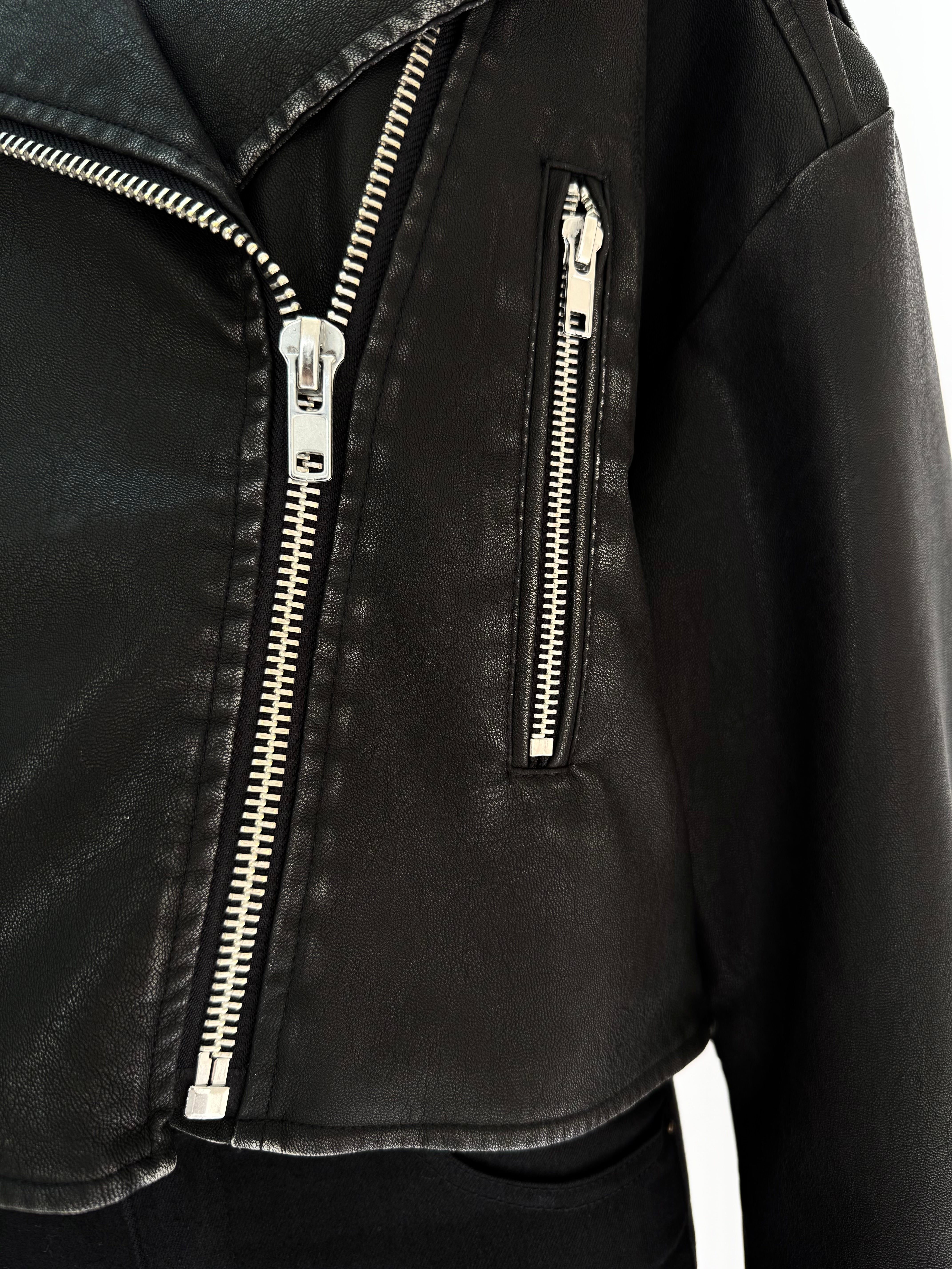 【予約】Lace up eco leather riders jacket(BRN 2月上旬発送予定）