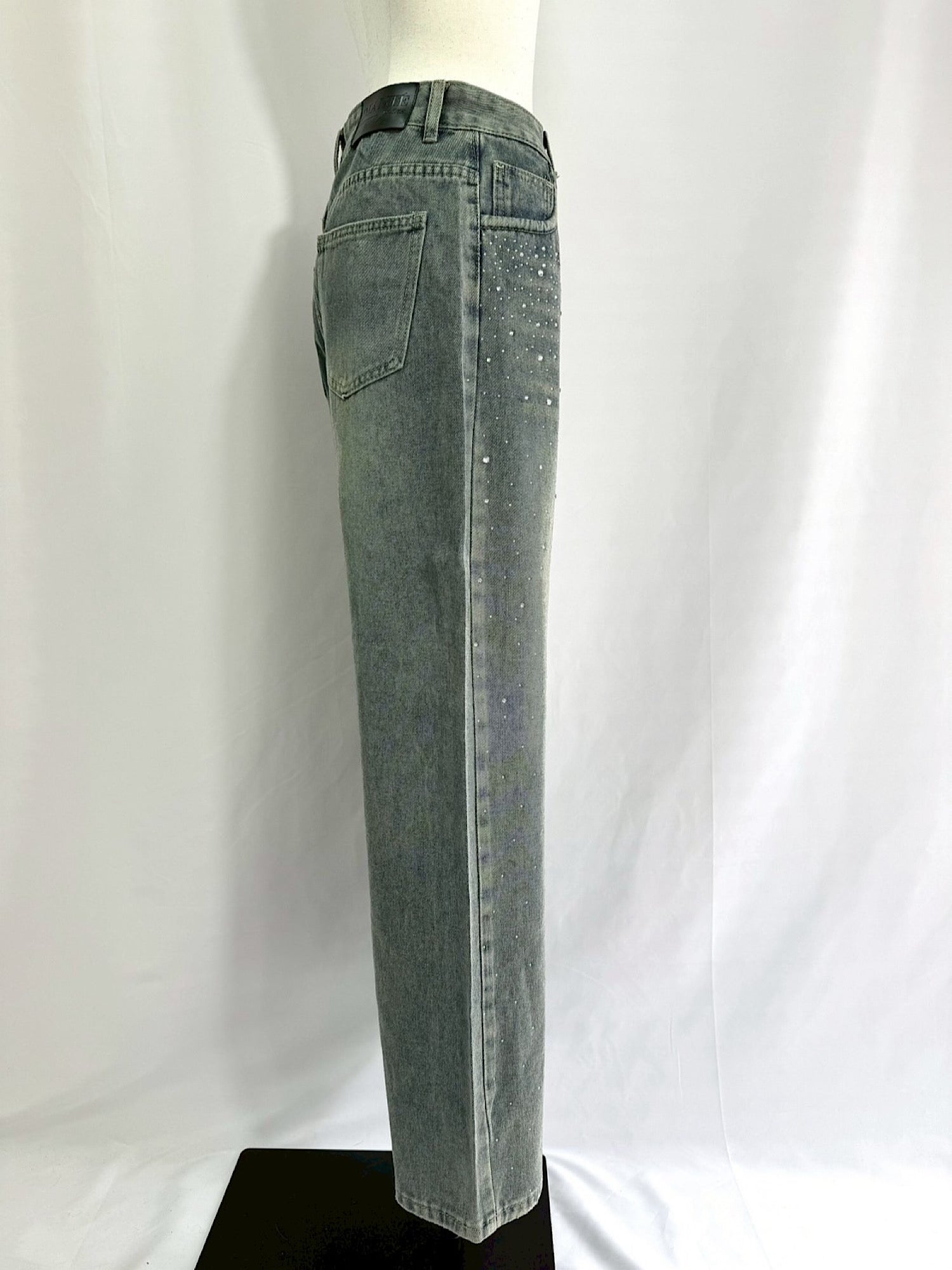 Gradation bijou loose denim