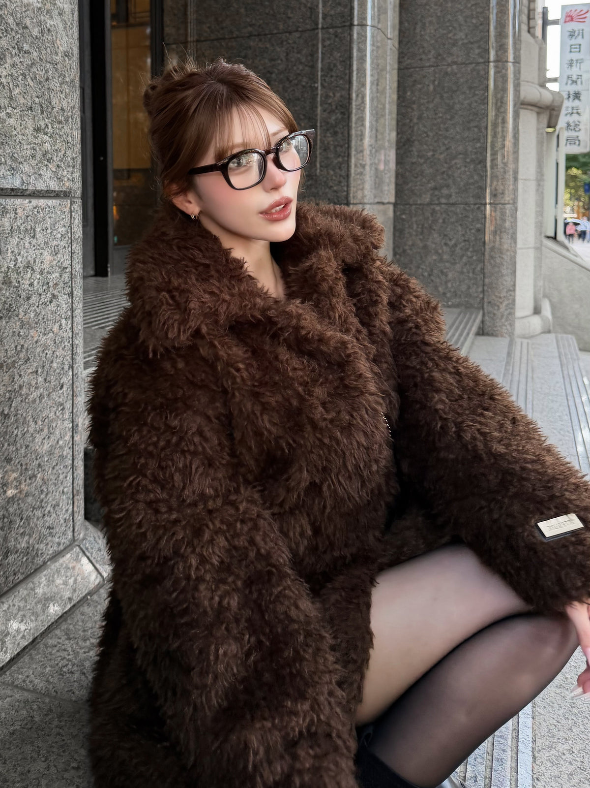 【予約】Big collar teddy bear coat(11月上旬発送予定)