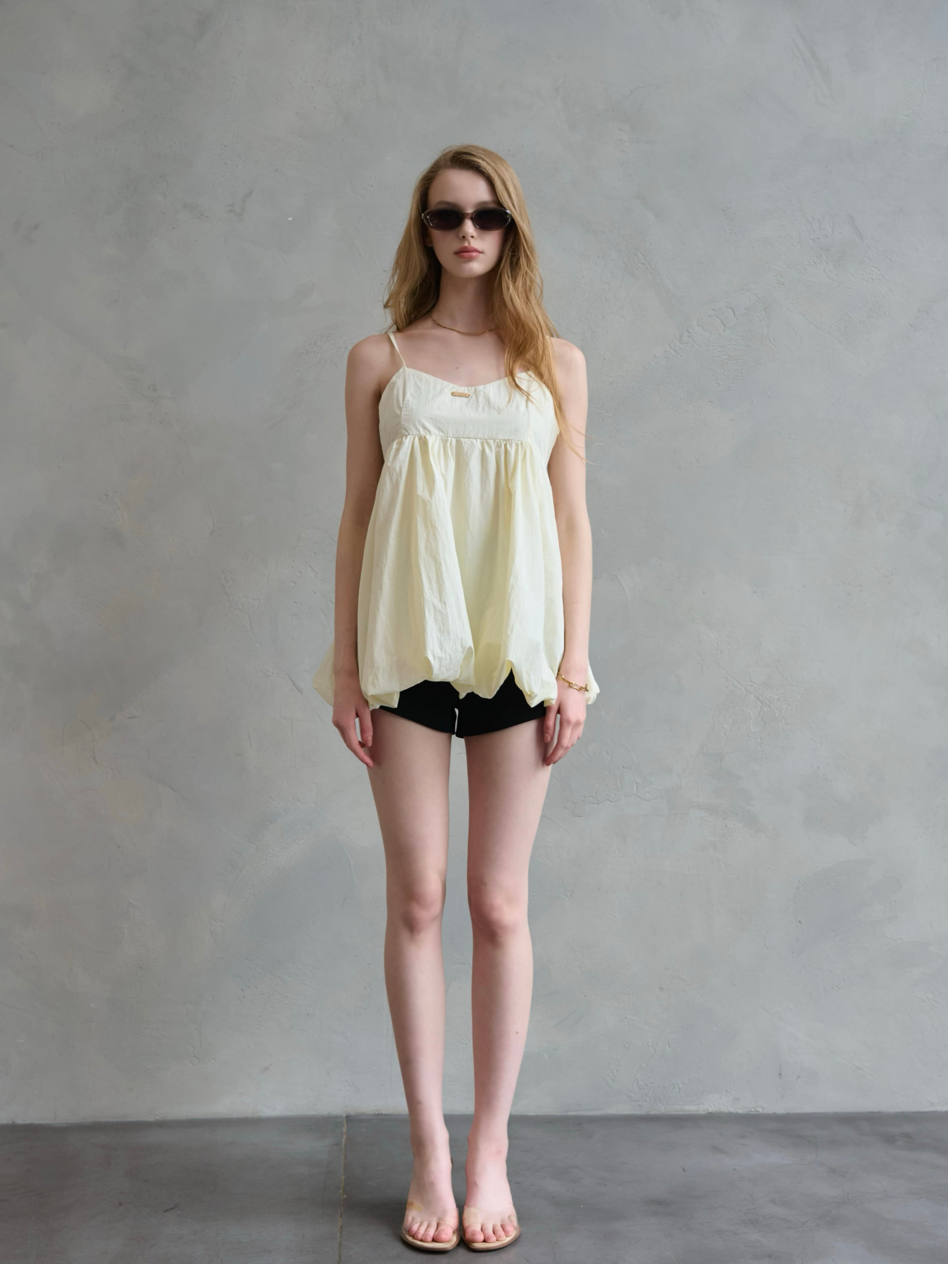 Balloon camisole mini dress