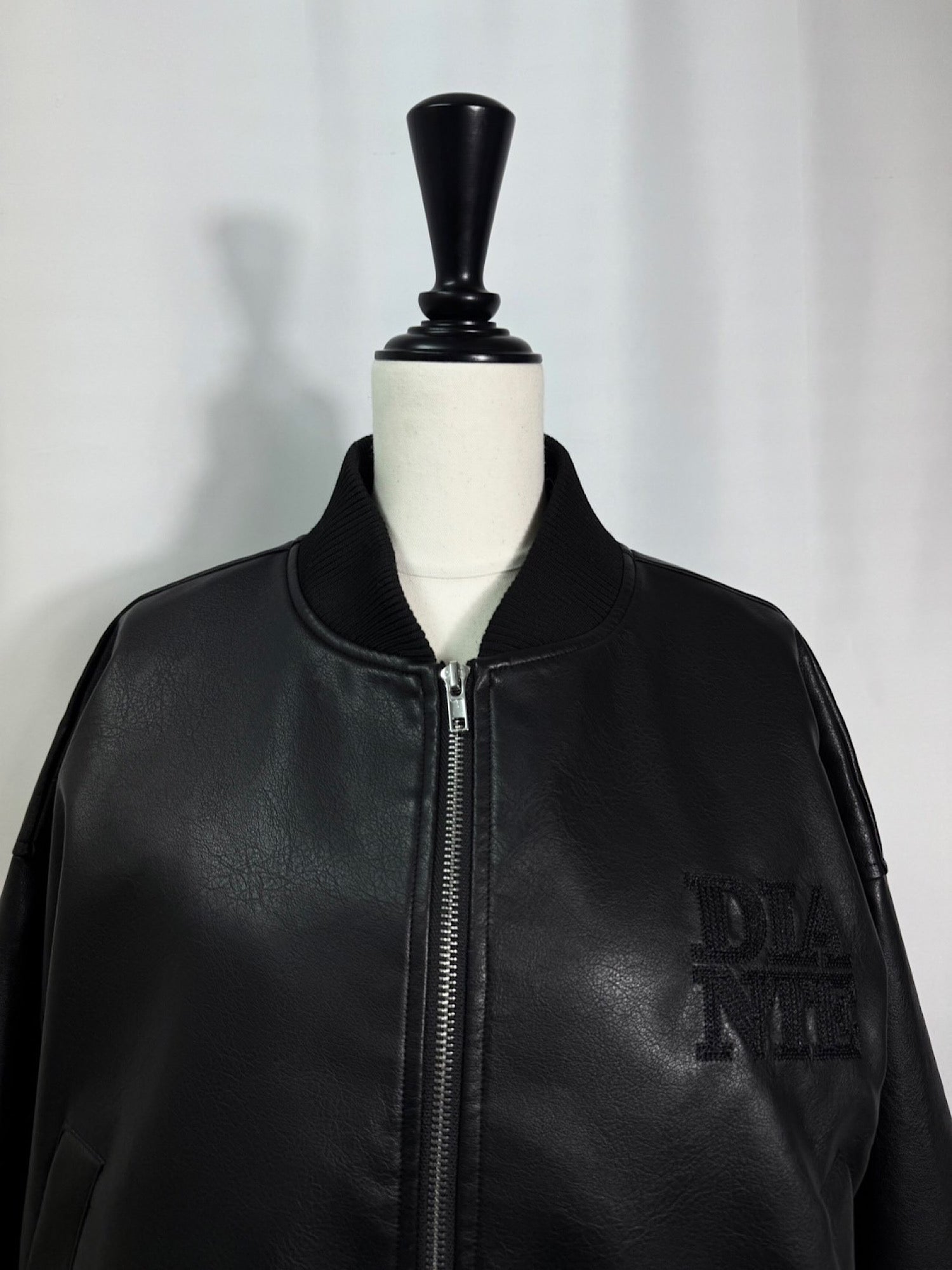 DD studs eco leather blouson