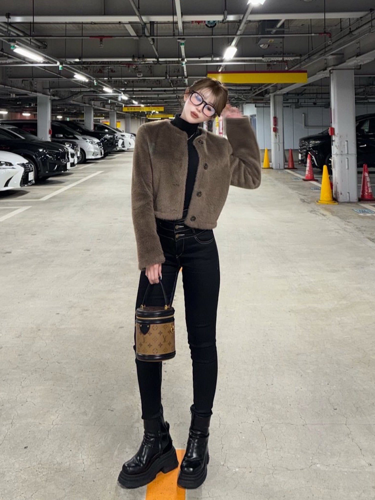 【予約】High waist layered skinny denim(4月上旬〜中旬発送予定)