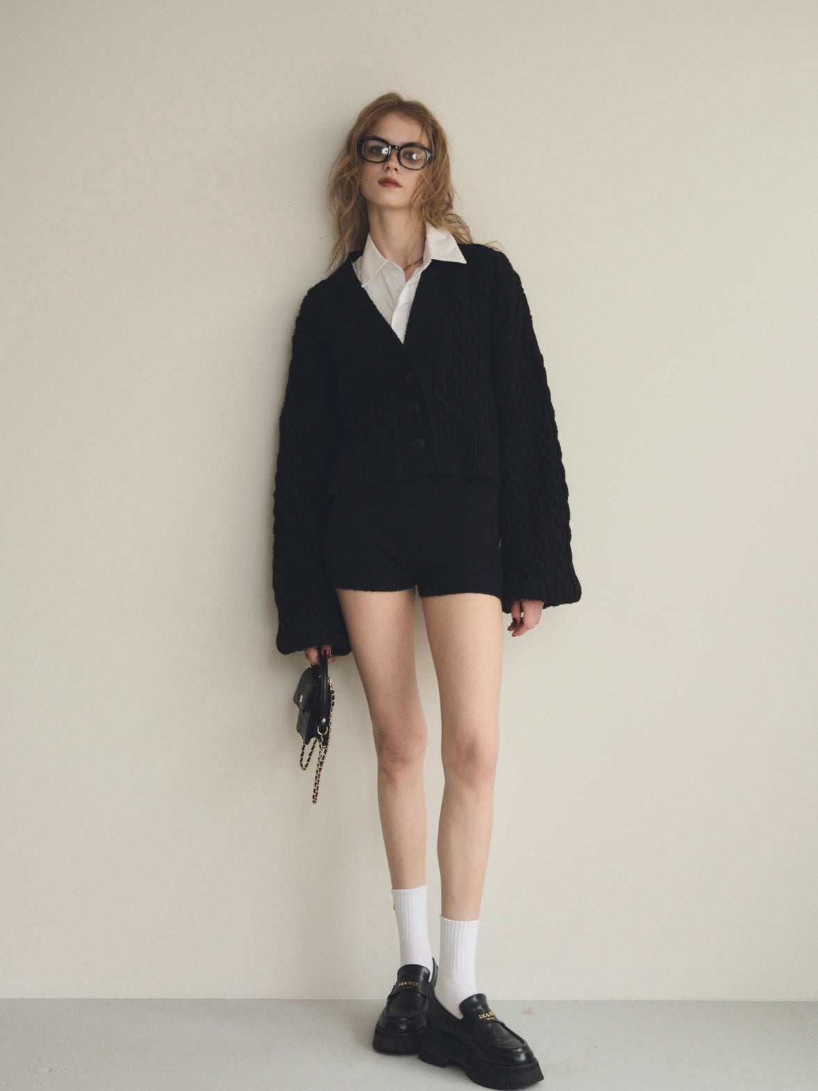 【予約】Cable pochet knit shorts(SETUP着用可)(9月下旬発送予定)