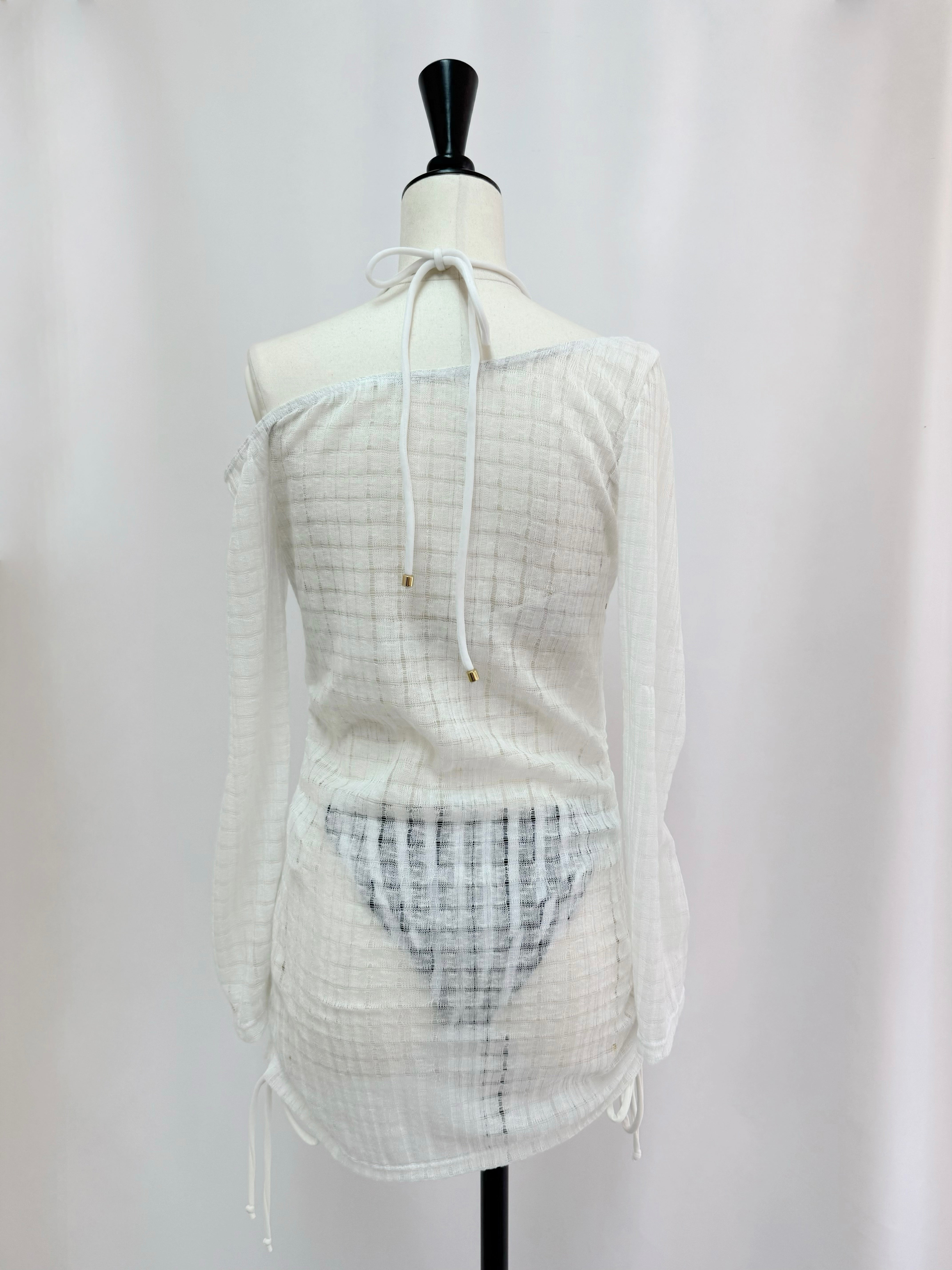 【予約】Side gather seersucker dress(8月上旬発送予定)
