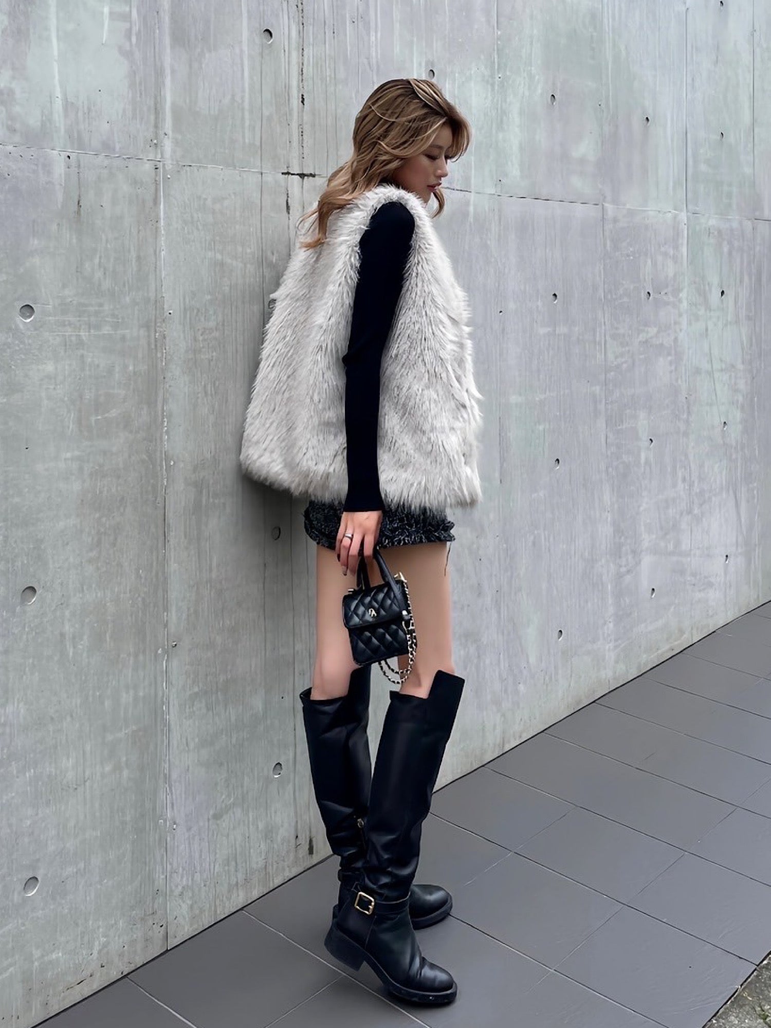 【予約】Premium eco fur vest(11月下旬〜12月上旬発送予定)