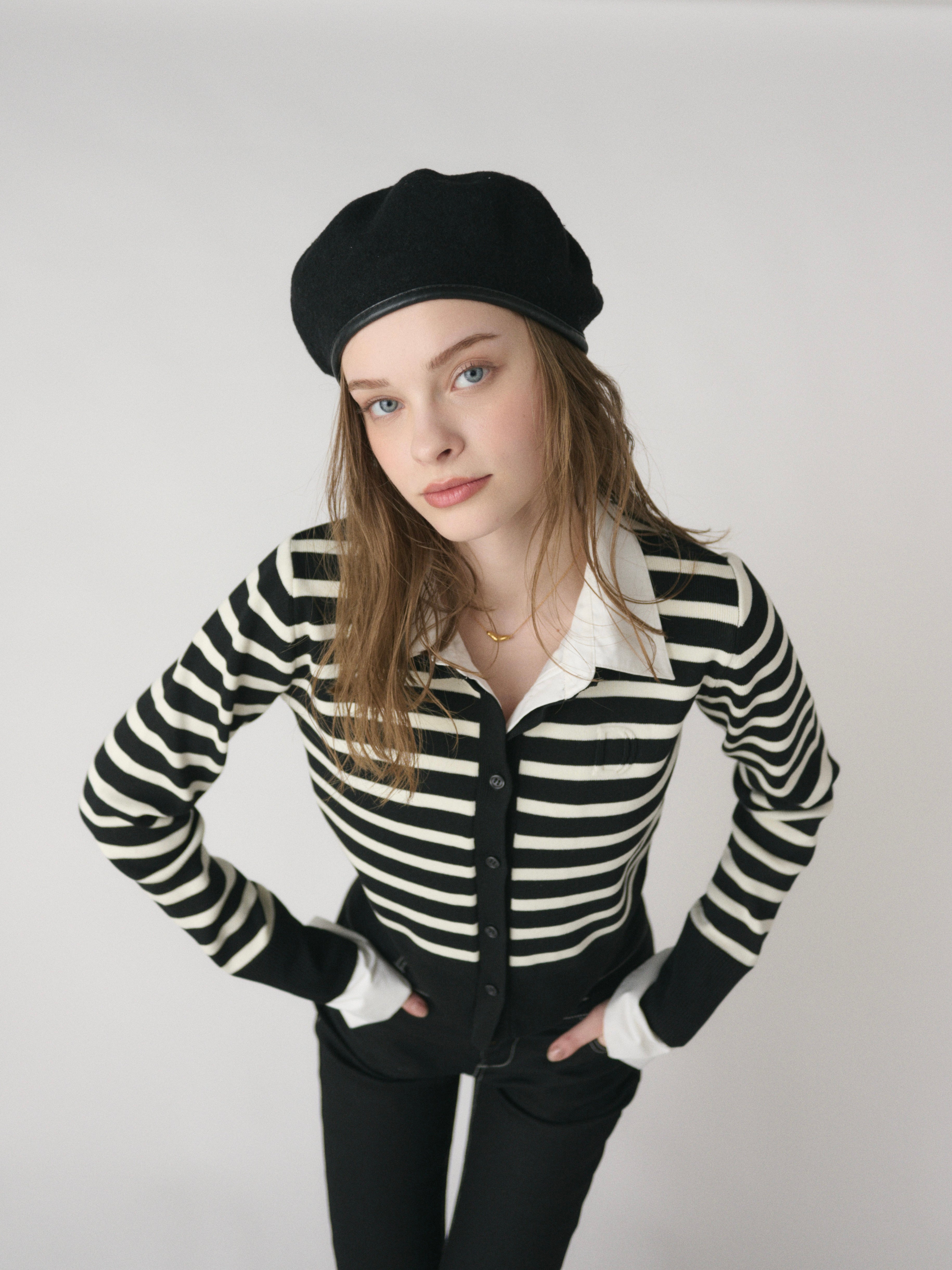 Shirts layered cardigan tops(SETUP着用可)