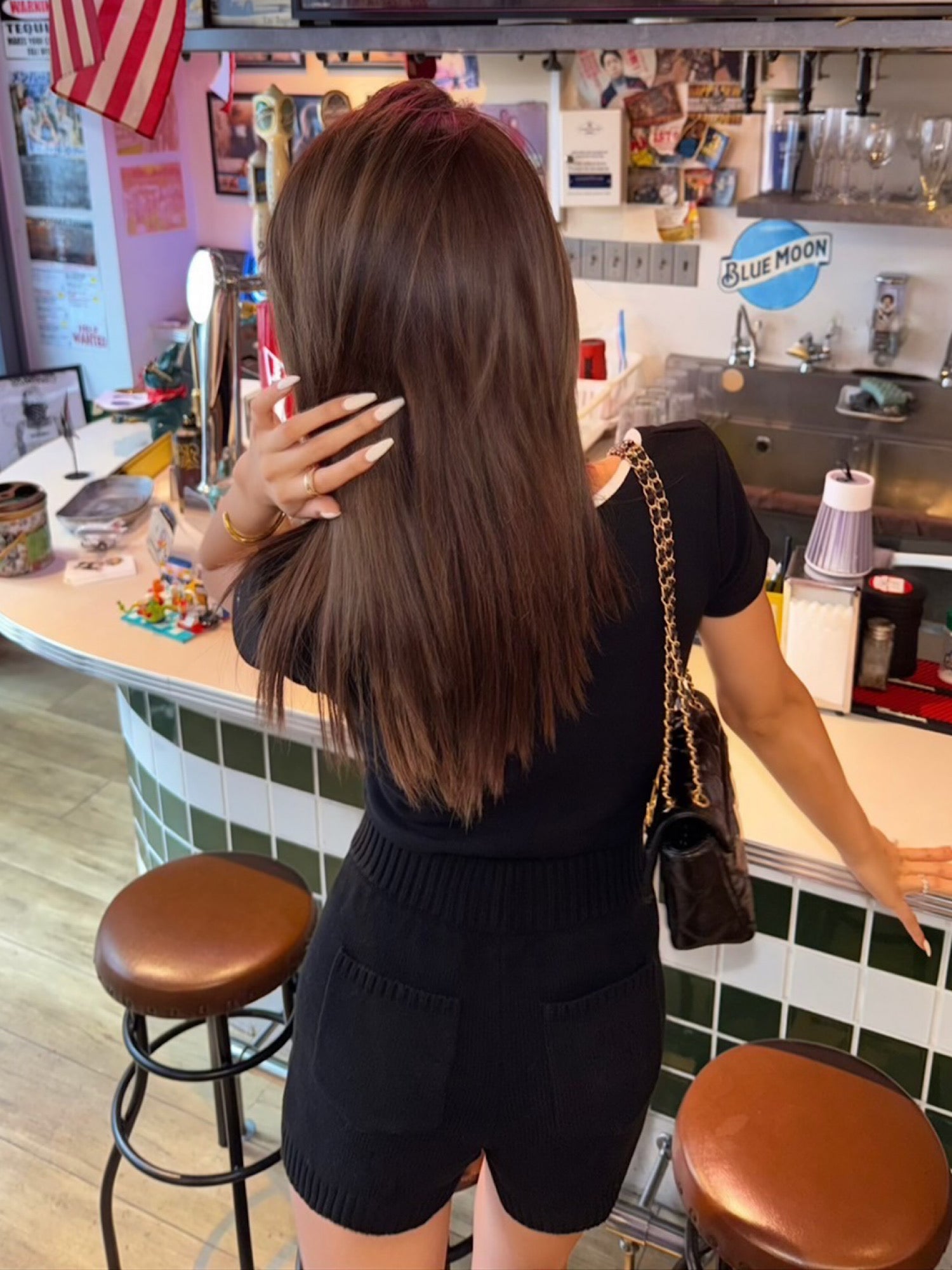 Asymmetry neck half sleeve tops