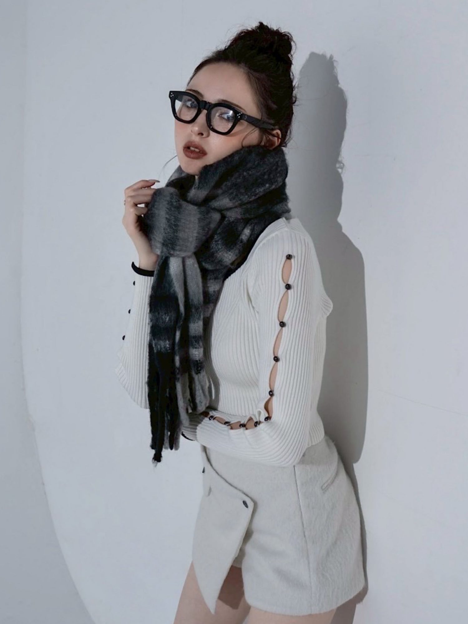 Shaggy check volume stall/muffler | DIANTÉ (ディアンテ)公式通販サイト