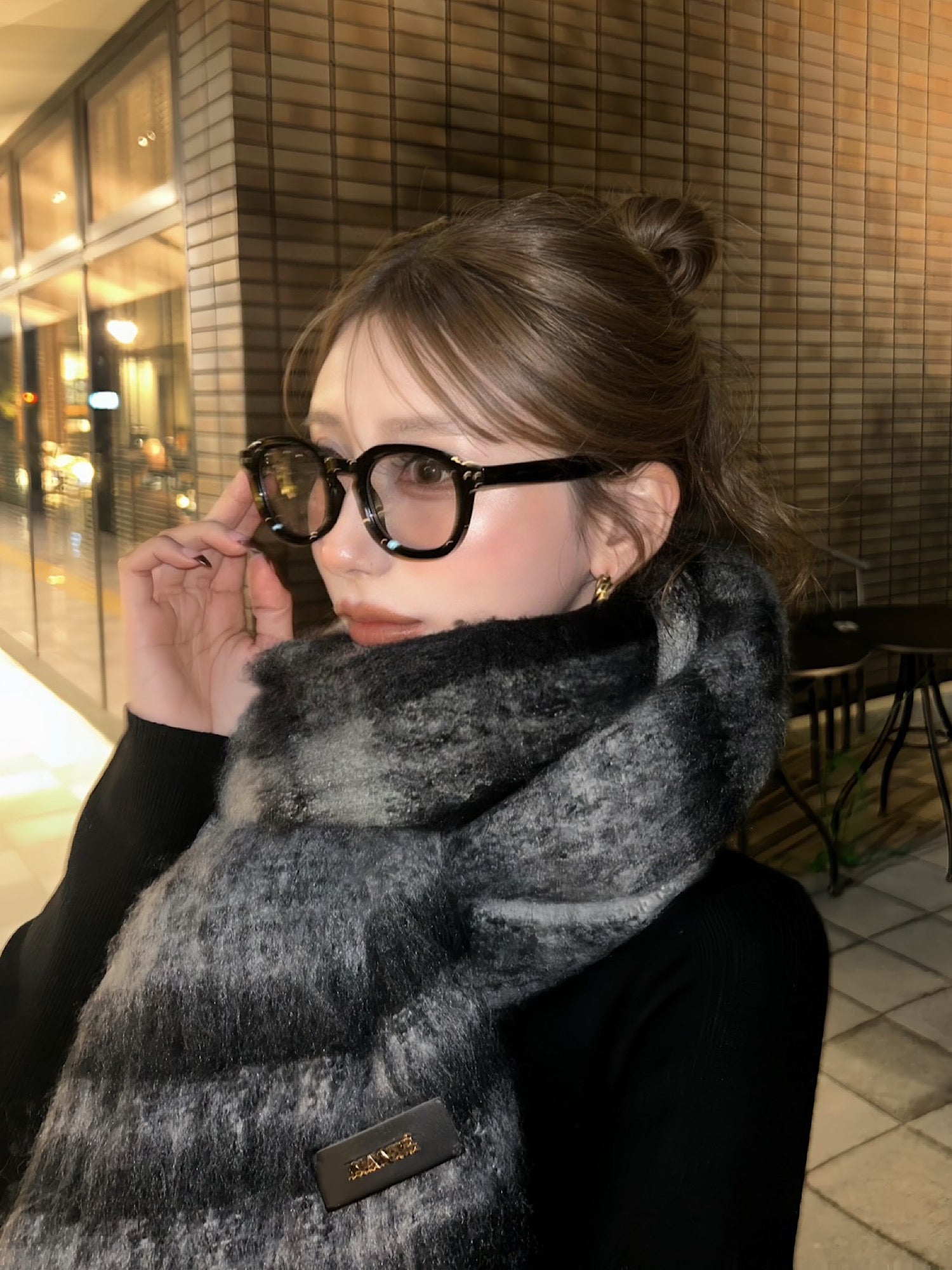 Shaggy check volume stall/muffler | DIANTÉ (ディアンテ)公式通販サイト