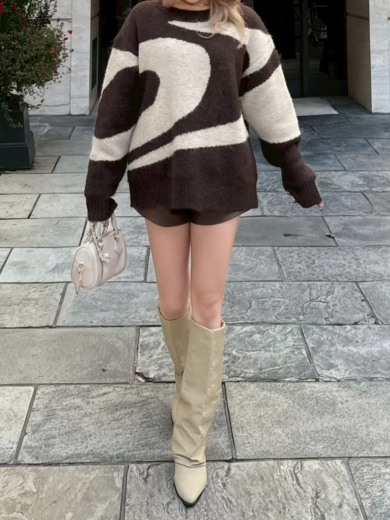 【予約】Hidden logo loose knit(BLK 12月下旬〜1月上旬発送予定)