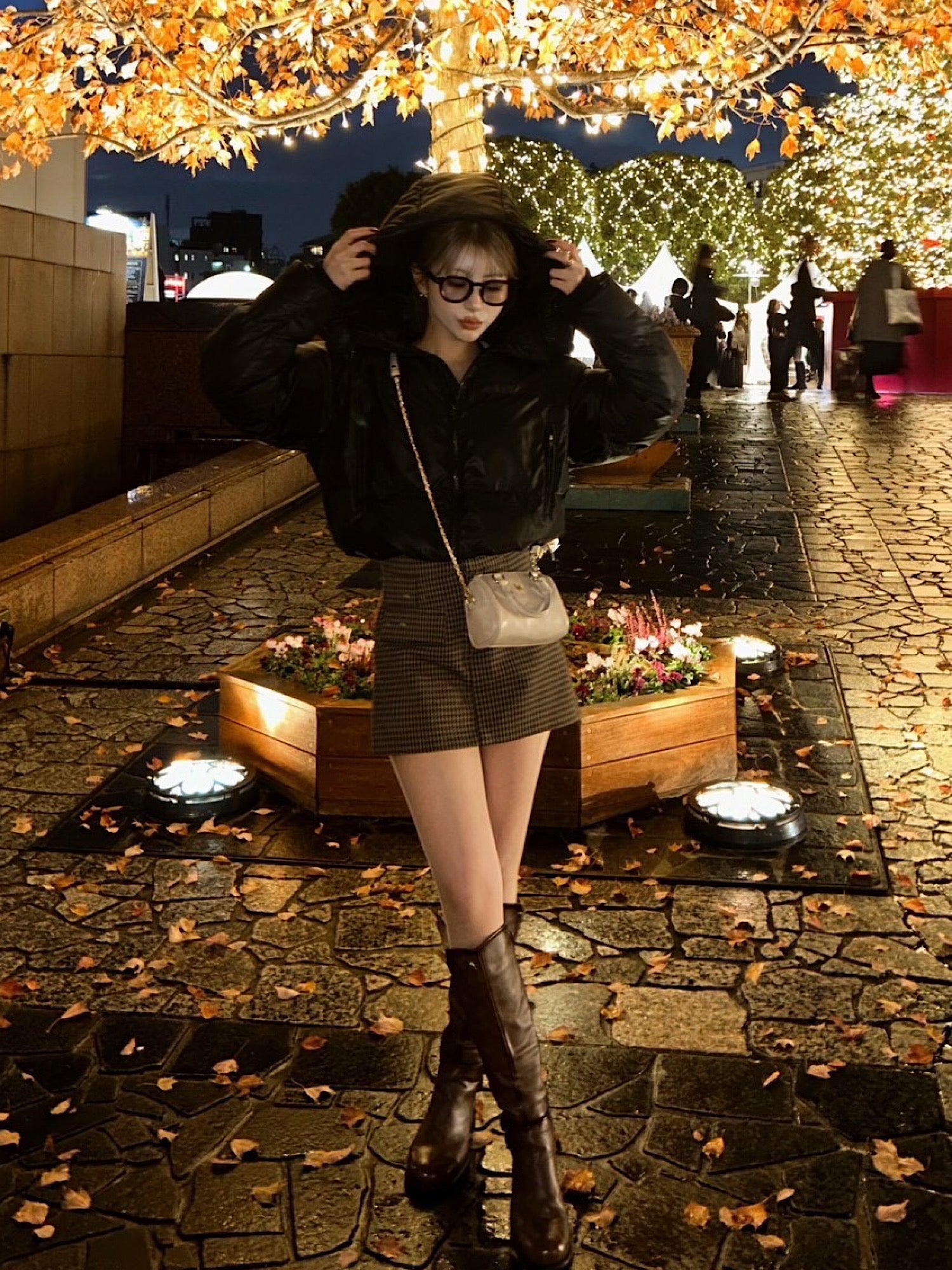 Luster hoodie eco down jacket