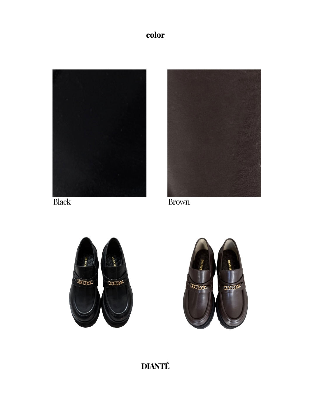 Logo chain wedge sole loafers | DIANTÉ (ディアンテ)公式通販サイト