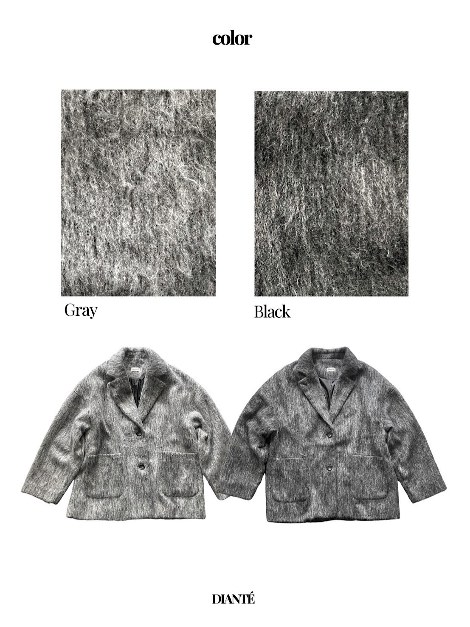 【予約】Shaggy loose middle coat(12月下旬〜1月上旬発送予定)