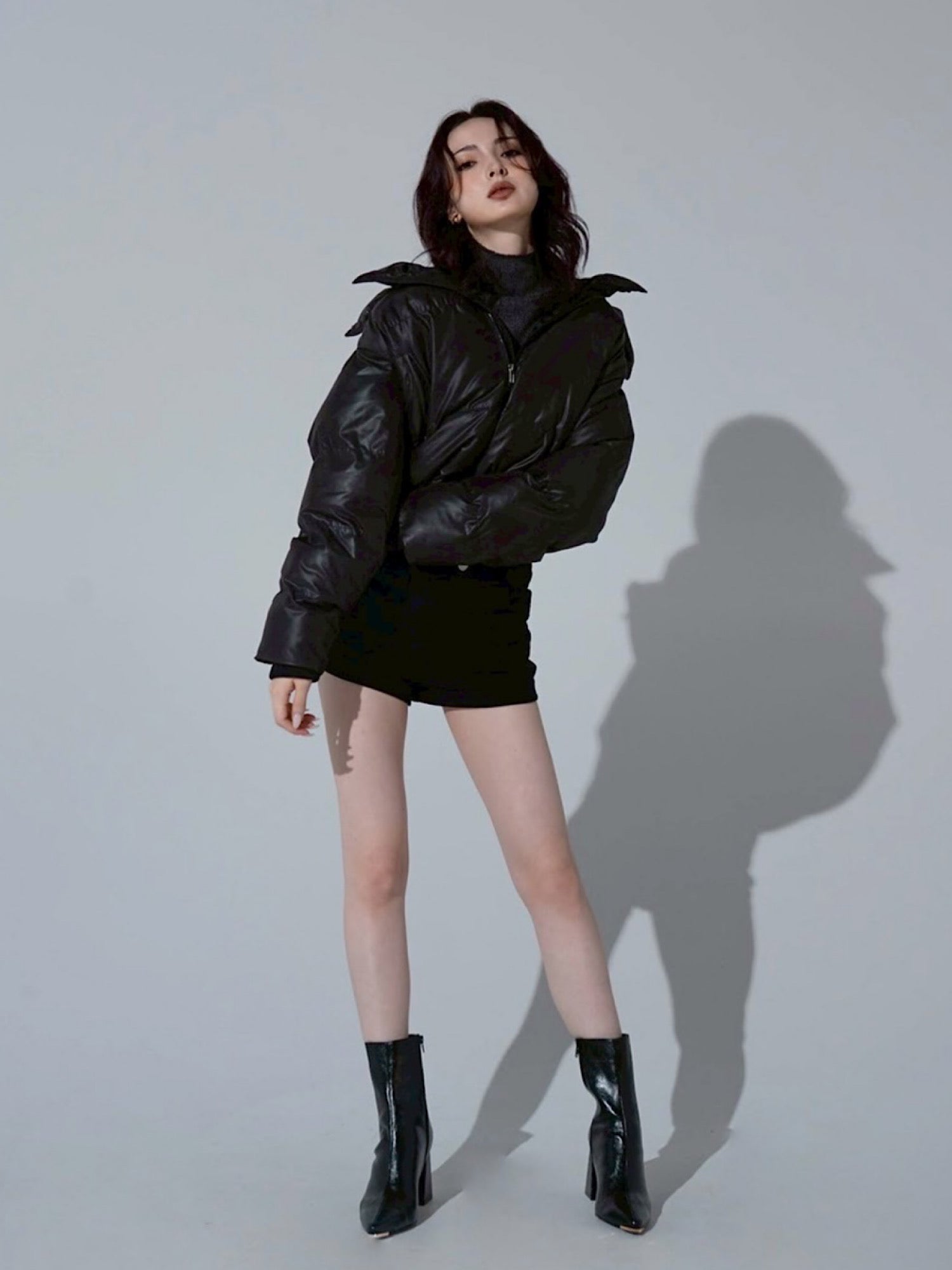 Front pleate side gore boots